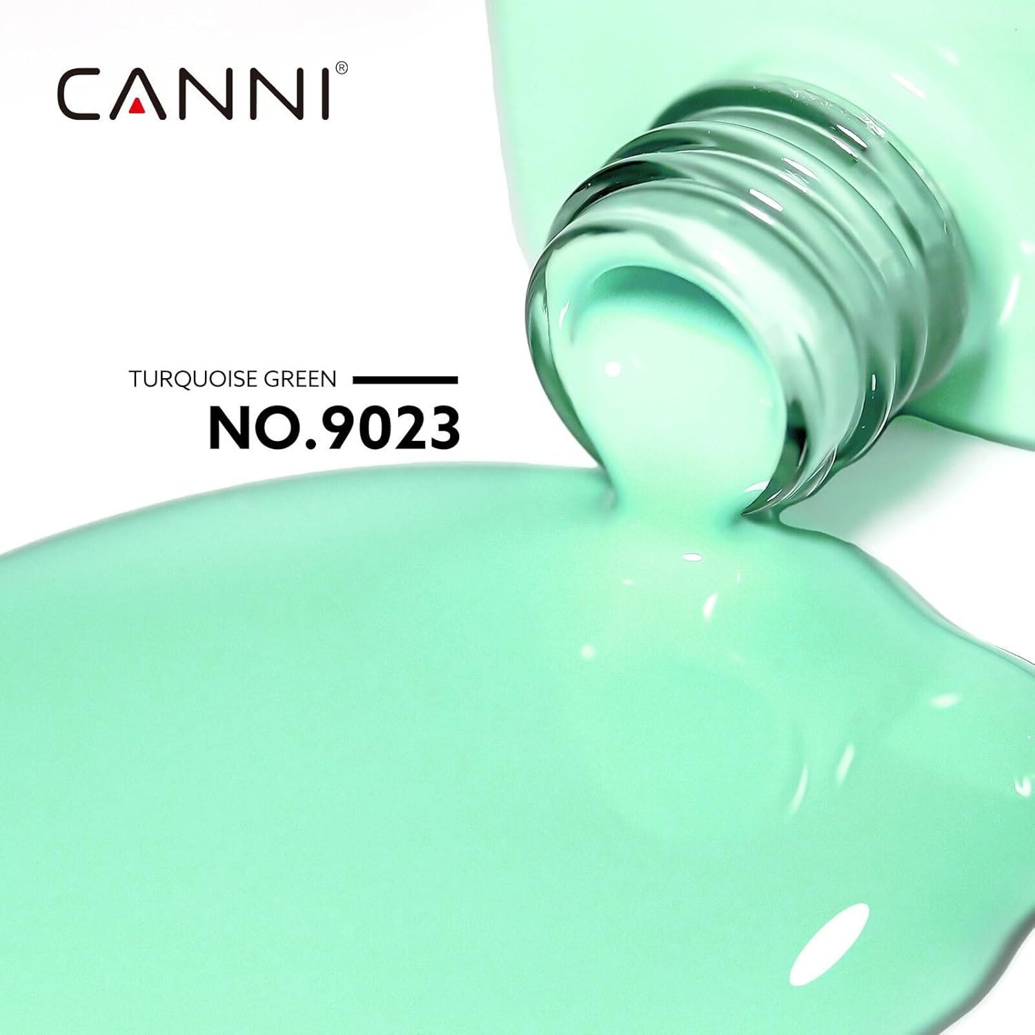 CANNI Pastel Green Gel Nail Polish, 1Pcs Sage Light Green Gel Polish Lime Mint Green Color Nail Polish Gel High Gloss Soak Off U V Gel Nail French Nail Manicure Salon DIY - Image 2