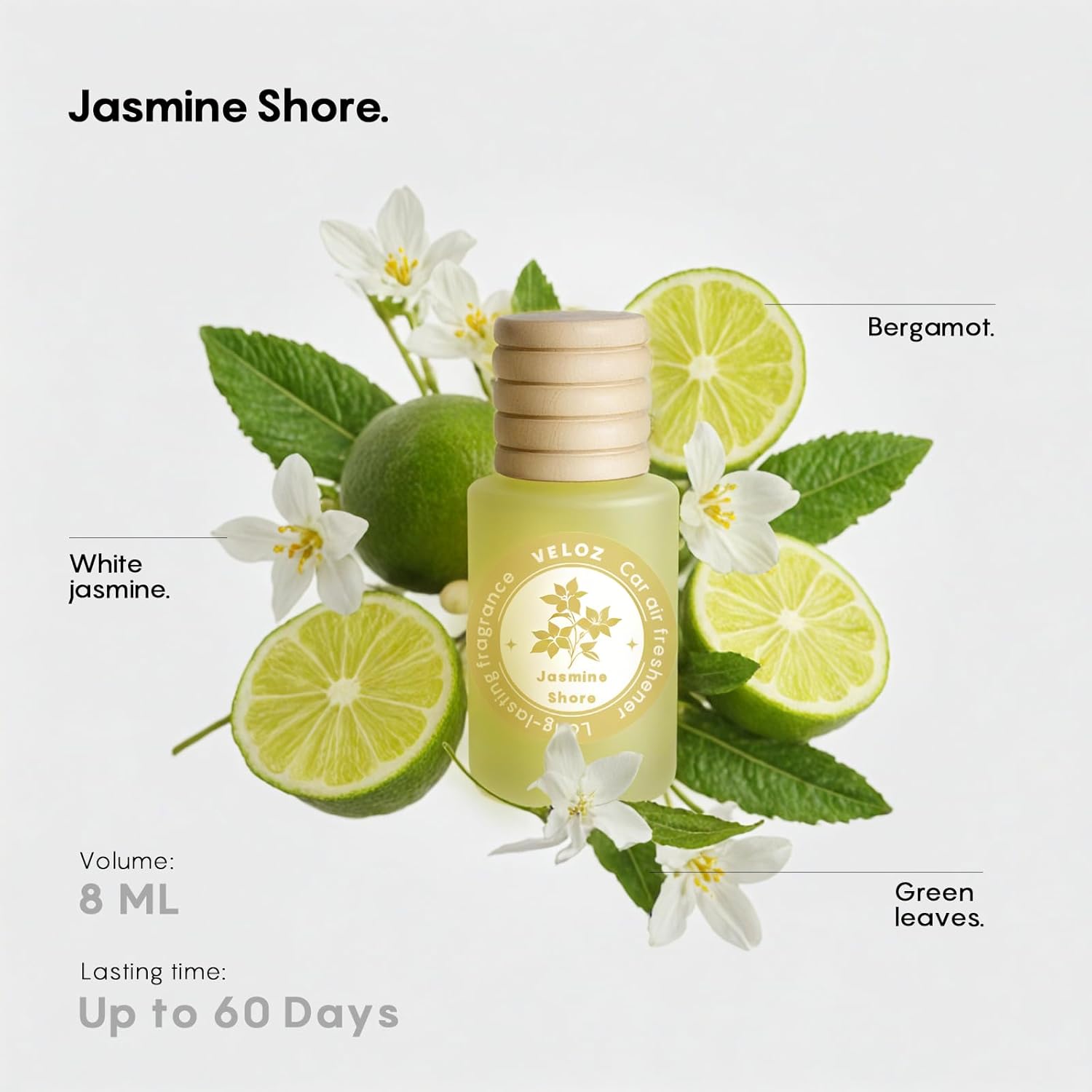 Car Air Freshener-Long Lasting Essential Oil Car Diffuser-Jasmine Shore Scent Car Fresheners - Image 2