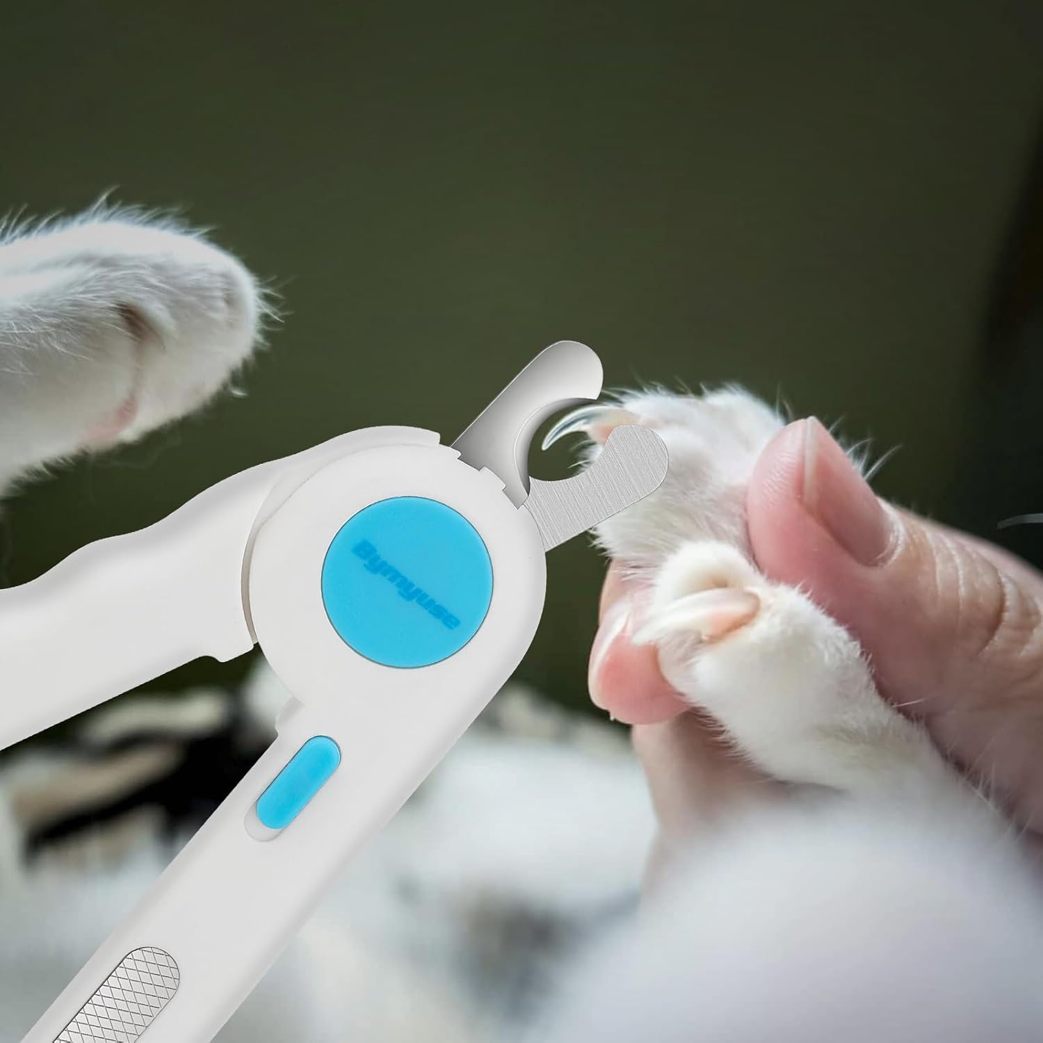 Cat Dog Pet Nail Clippers with Light, Llluminates Cat Dog Nails or Bloodline,Safety Pet Nail Clipper for Dogs, Cats, Rabbits Sharp No Nail Splitting - Image 8