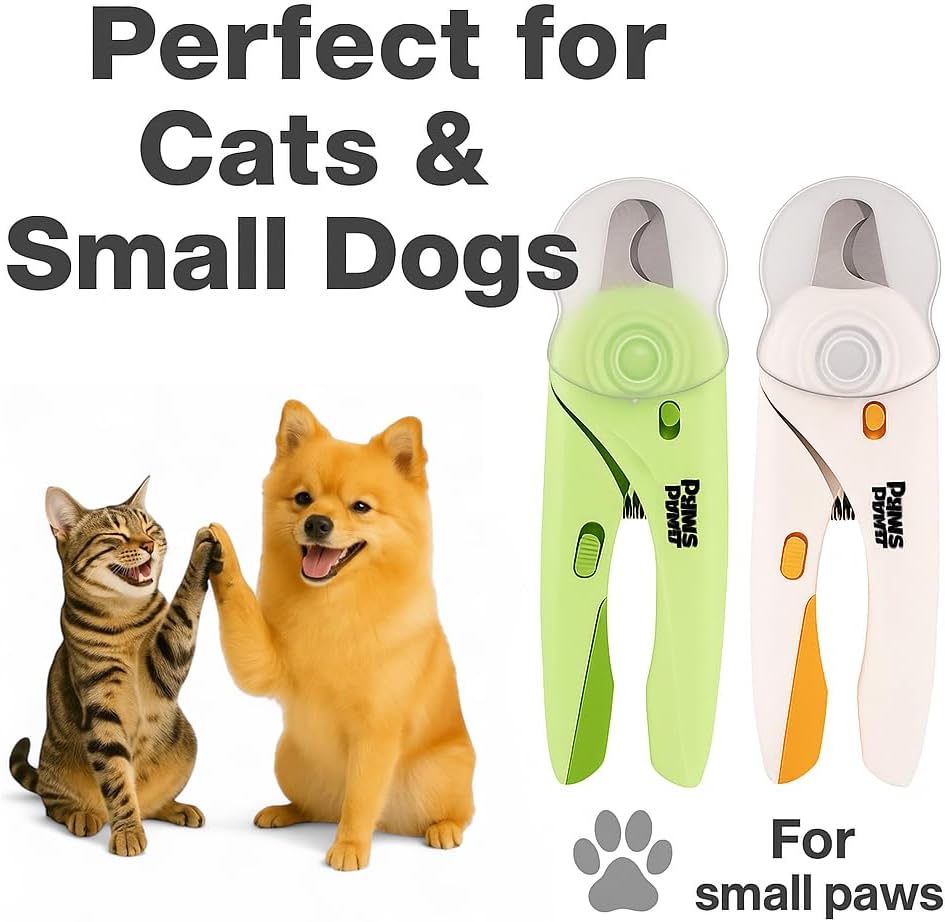 Cat Nail Clipper & Small Dog Nail Clippers with LED Light - Illuminates Nails & Bloodline for Safe, Easy Trimming - Extra Sharp, Avoid Over-Cutting - Essential Cat Supplies, White - Image 5