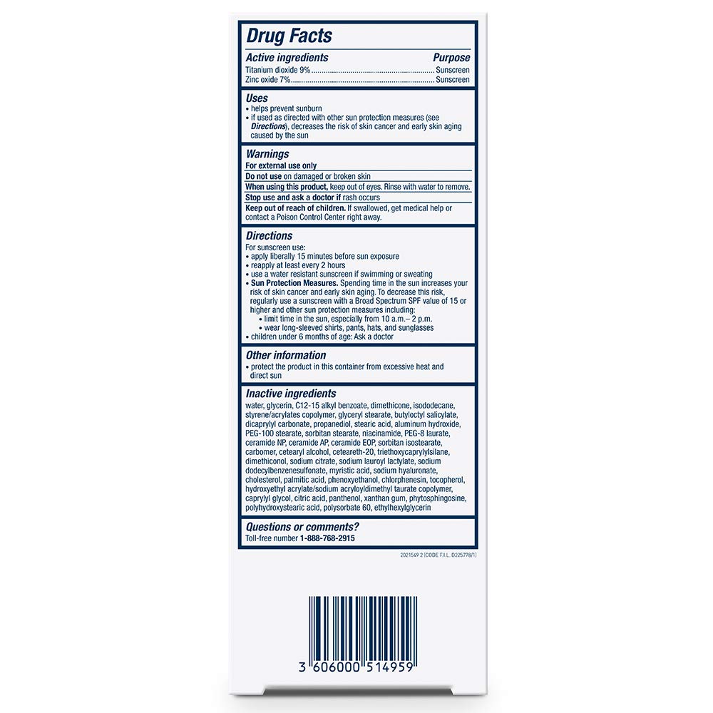 CeraVe SPF 50 Oil-Free Mineral Face Sunscreen with Zinc Oxide, 2.5 oz, New - Image 14