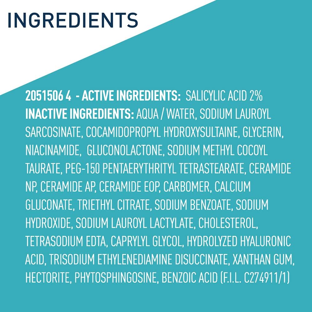 CeraVe Acne Treatment Face Wash, Salicylic Acid Cleanser with Purifying Clay, Niacinamide, and Ceramides, Pore Control and Blackhead Remover, 8 Ounce - Image 7