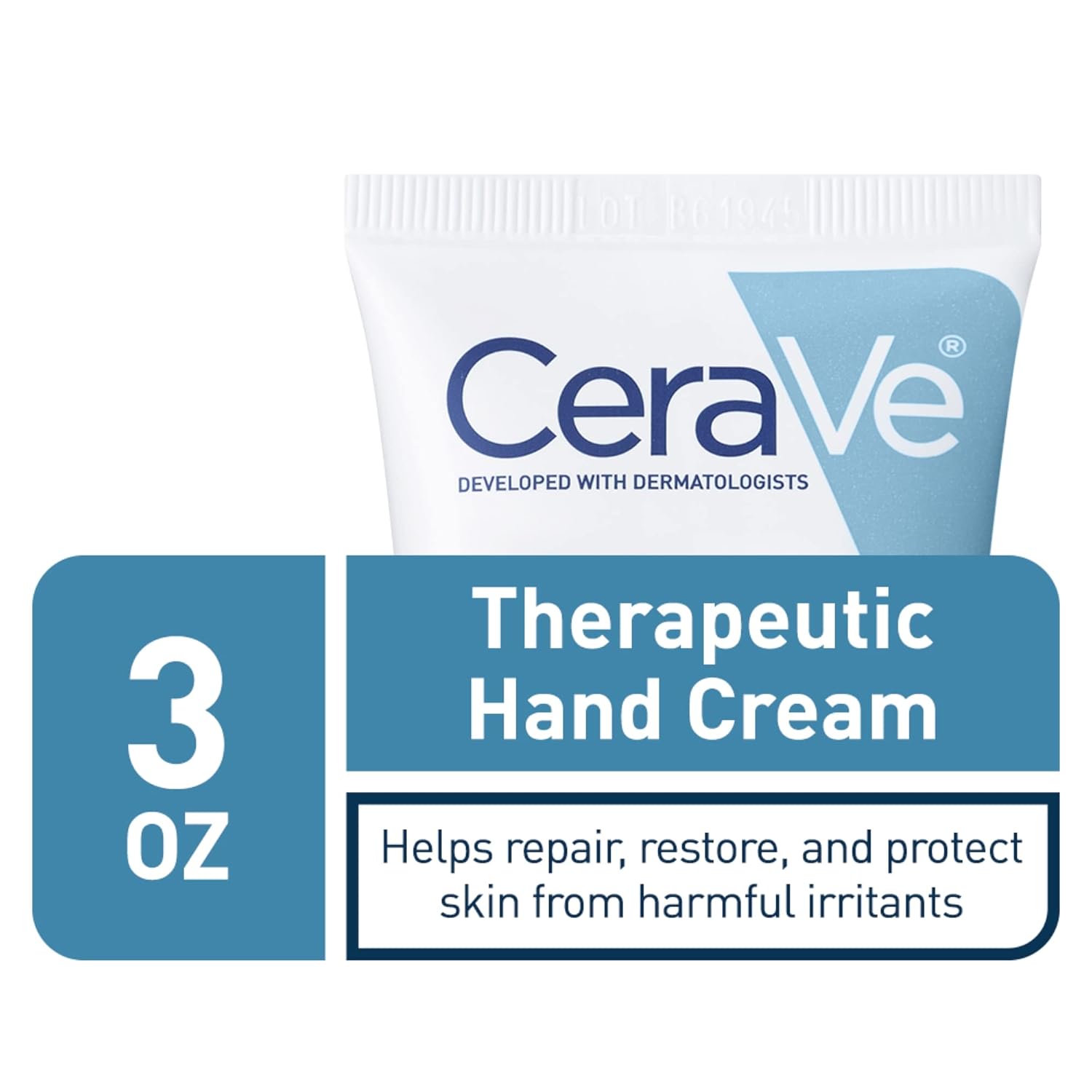 CeraVe Therapeutic Hand Cream for Dry Cracked Hands With Hyaluronic Acid and Niacinamide, Fragrance Free 3 Ounce - Image 2