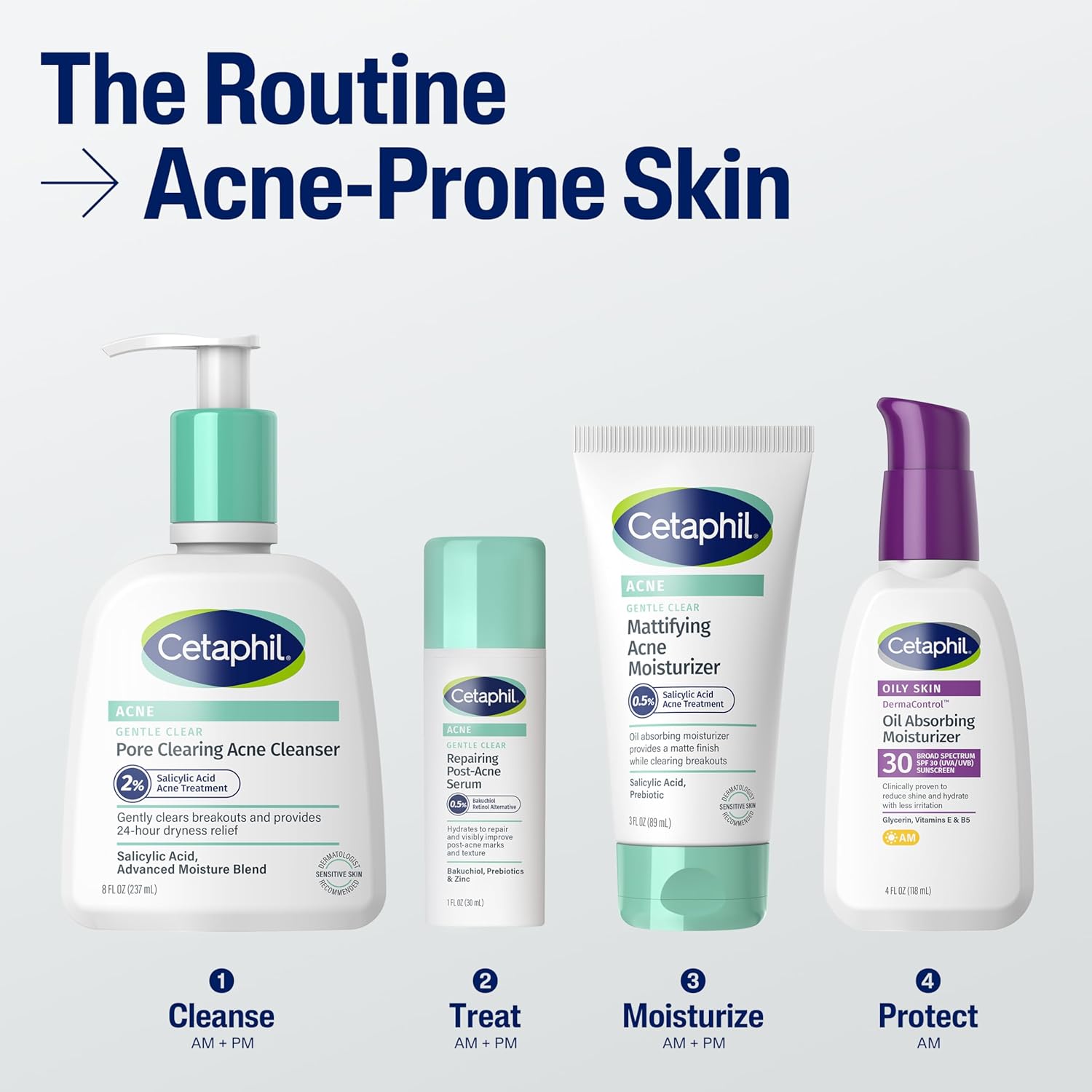 CETAPHIL Gentle Clear Repairing Post-Acne Serum, Retinol Alternative, Oil Free Serum for Sensitive Skin, 1 Fl Oz, Bakuchiol, Improves Skin Tone & Post-acne Marks, Dermatologist Recommended Brand - Image 6