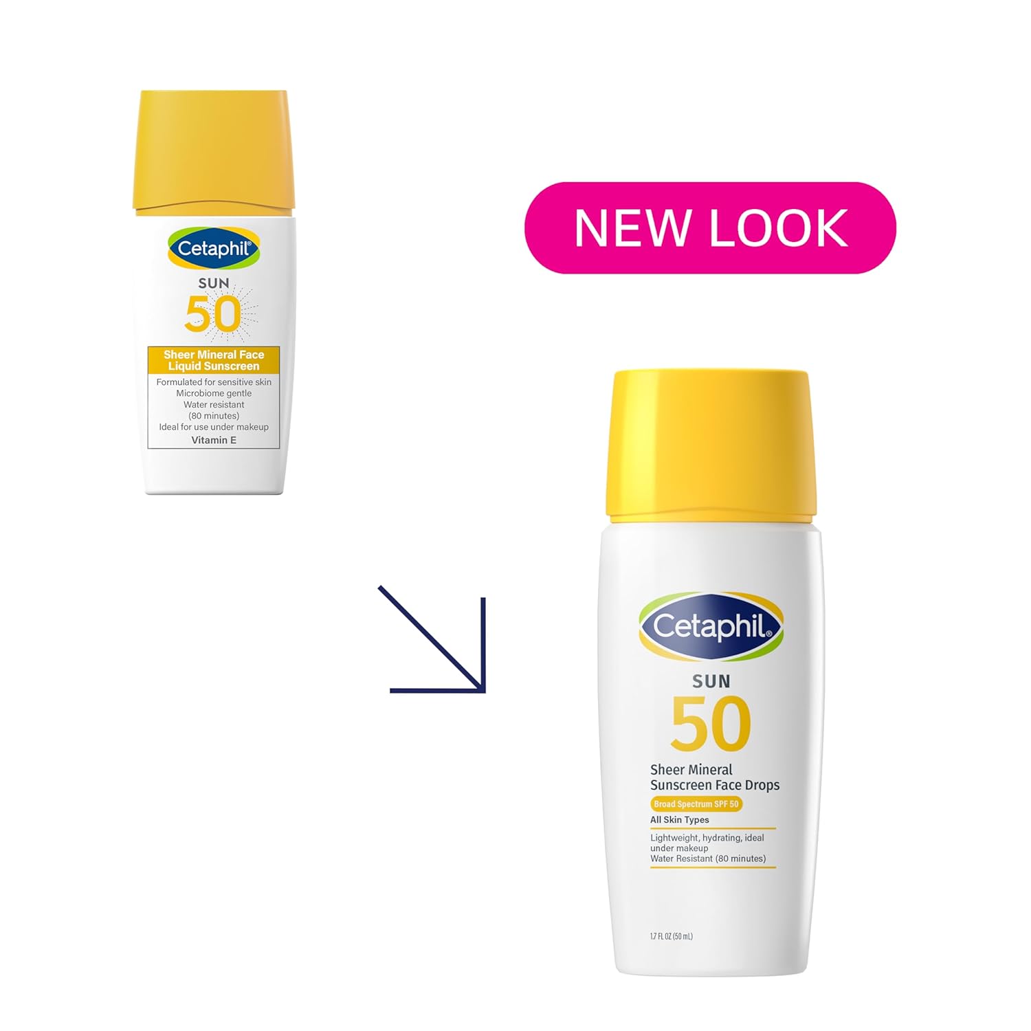 Cetaphil Sheer Mineral Liquid Sunscreen for Face, 100% Mineral UVA/UVB Filters, Zinc Oxide Broad Spectrum SPF 50 Formulated for Sensitive Skin, Unscented, 1.7 Fl Oz - Image 2