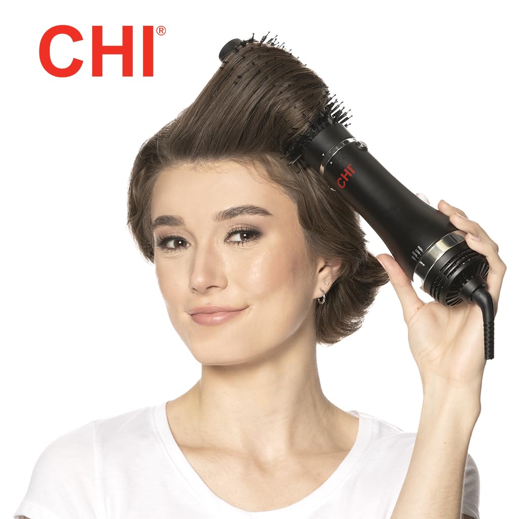 CHI 3-in-1 Round Blowout Brush, Hair Dryer Brush For Smooth, Frizz-Free Hair, 3 Interchangeable Brush Heads & Adjustable Heat Settings - Image 4