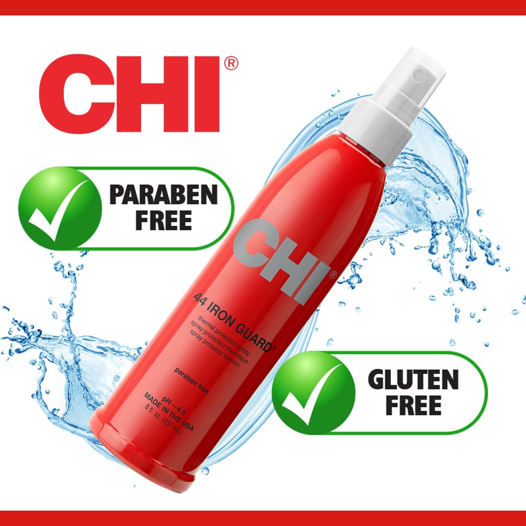 CHI 44 Iron Guard Thermal Protection Spray 8 Oz Nourishing Formula Frizz Control - Image 7