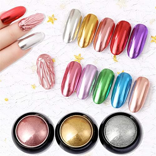 Chrome Nail Powder, Metallic Mirror Holographic Nail Glitter Chrome Powder Reflective Glossy Nail Powder Pigment Manicure for Nail Art DIY Decoration (10 Purple) - Image 2