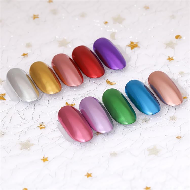 Chrome Nail Powder, Metallic Mirror Holographic Nail Glitter Chrome Powder Reflective Glossy Nail Powder Pigment Manicure for Nail Art DIY Decoration (10 Purple) - Image 4