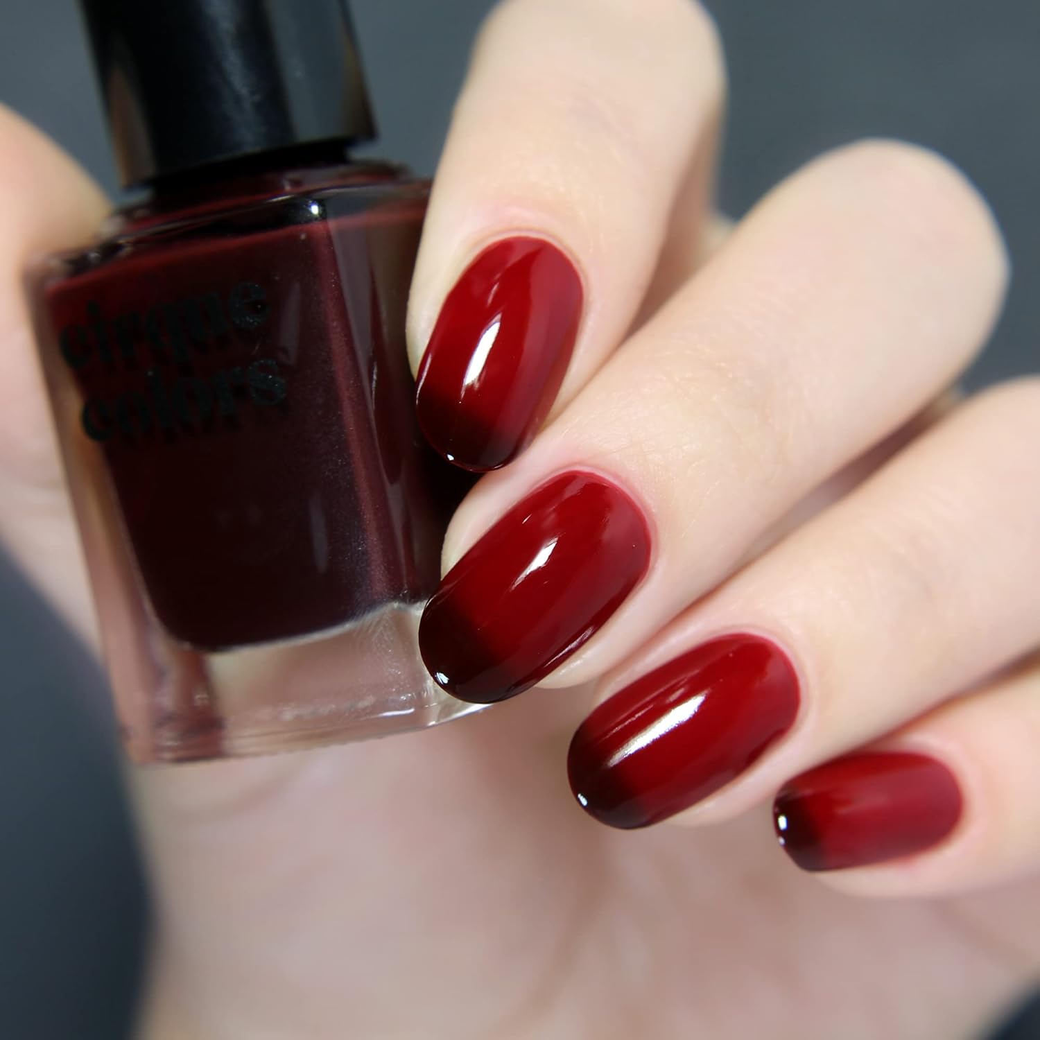 Cirque Colors Thermal Temperature Color Changing Mood Nail Polish - Rothko Red - 0.37 fl. oz. (11 ml) - Vegan, Cruelty-Free, Non-Toxic Formula - Image 2