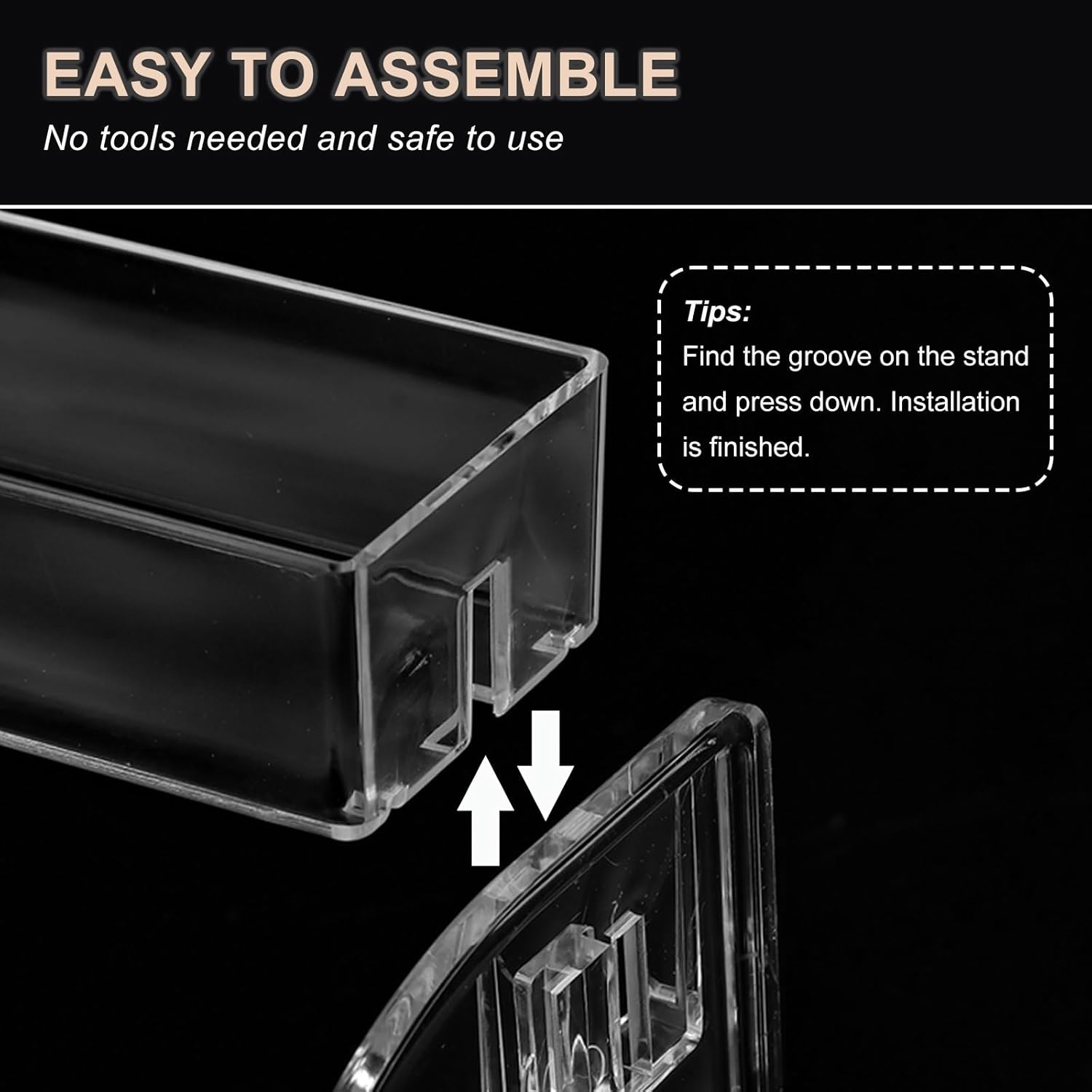 3-Layer Clear Acrylic Nail Polish Organizer and Eyeglasses Display Stand - Image 4