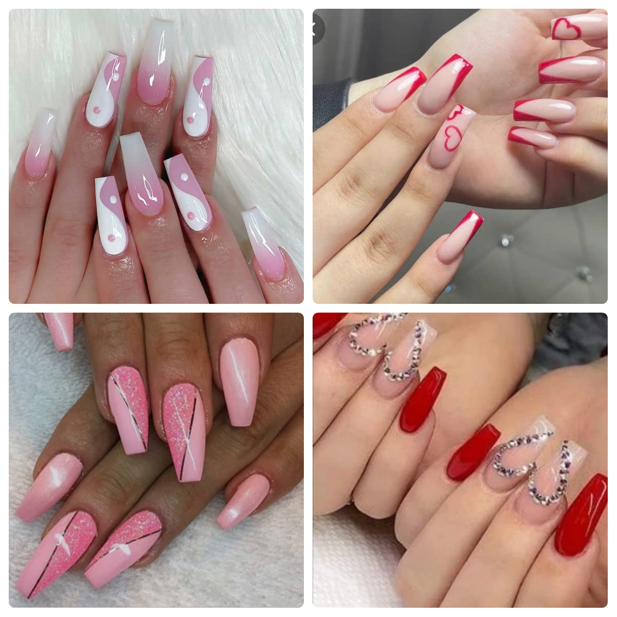 Clear Acrylic Square Nail Tips, SWETIDY 500pcs No C Curve XL Long Square Shaped Straight Fake Nails Flattened Half Cover Artificial Nails with Box for Nail Salon Professional and DIY Nail Art 10 Sizes - Image 6