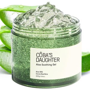 COBA'S DAUGHTER 99% Pure Aloe for Sunburn Relief & After Sun Recovery| Coconut Scented Aloe Vera Gel |Organic Aloe Vera Gel for Face & Body - Hair Hydration & Cooling Lotion (10.6 oz)