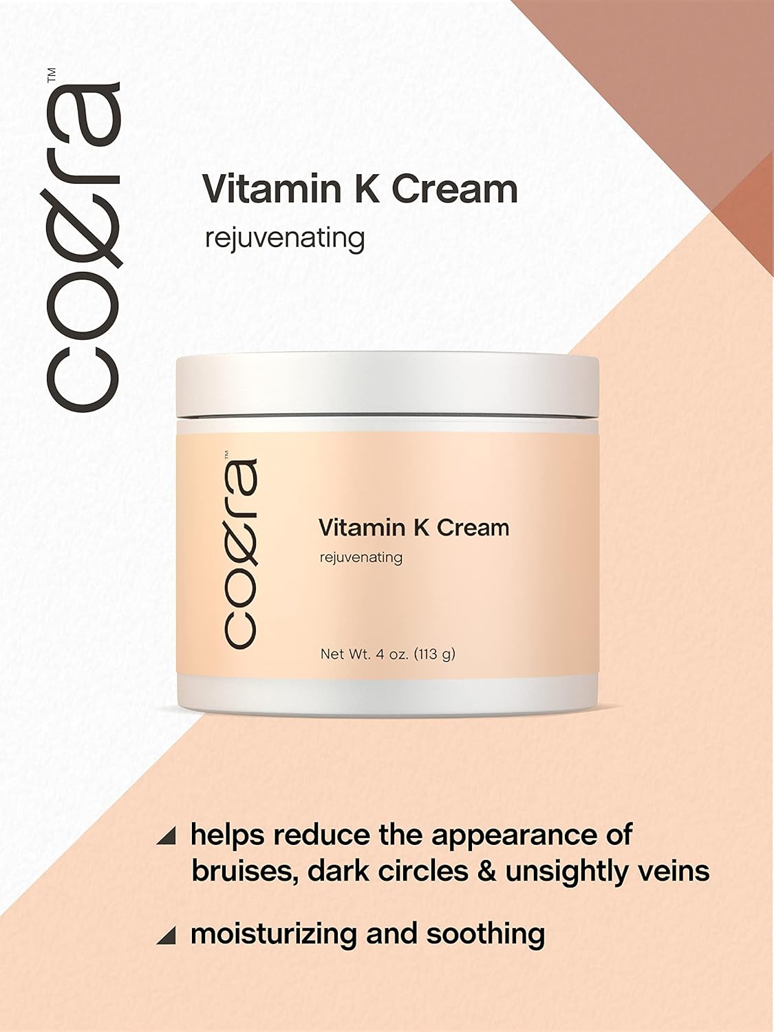 Coera Vitamin K Cream 4 oz | Premium Formula for Bruises, Spider Veins, Dark Circles, Broken Capillaries, Eyes, and Face | Paraben and SLS Free - Image 4