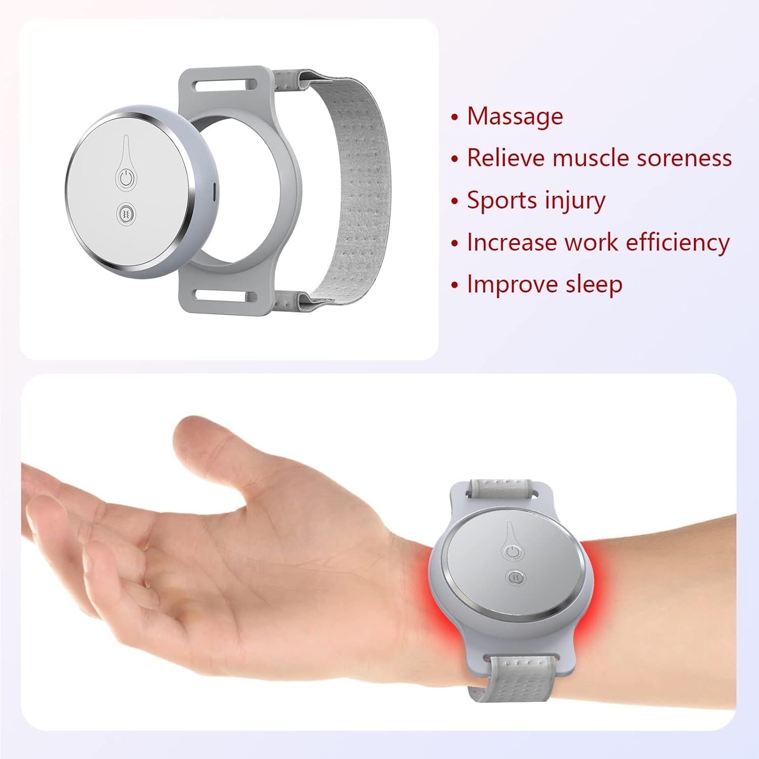 Cold Laser Therapy Device for Body, Infrared Wearable Red Light Portable Body Massager with 660nm and 810nm for Wrists, Knees, Ankle Pain Relief - Image 2