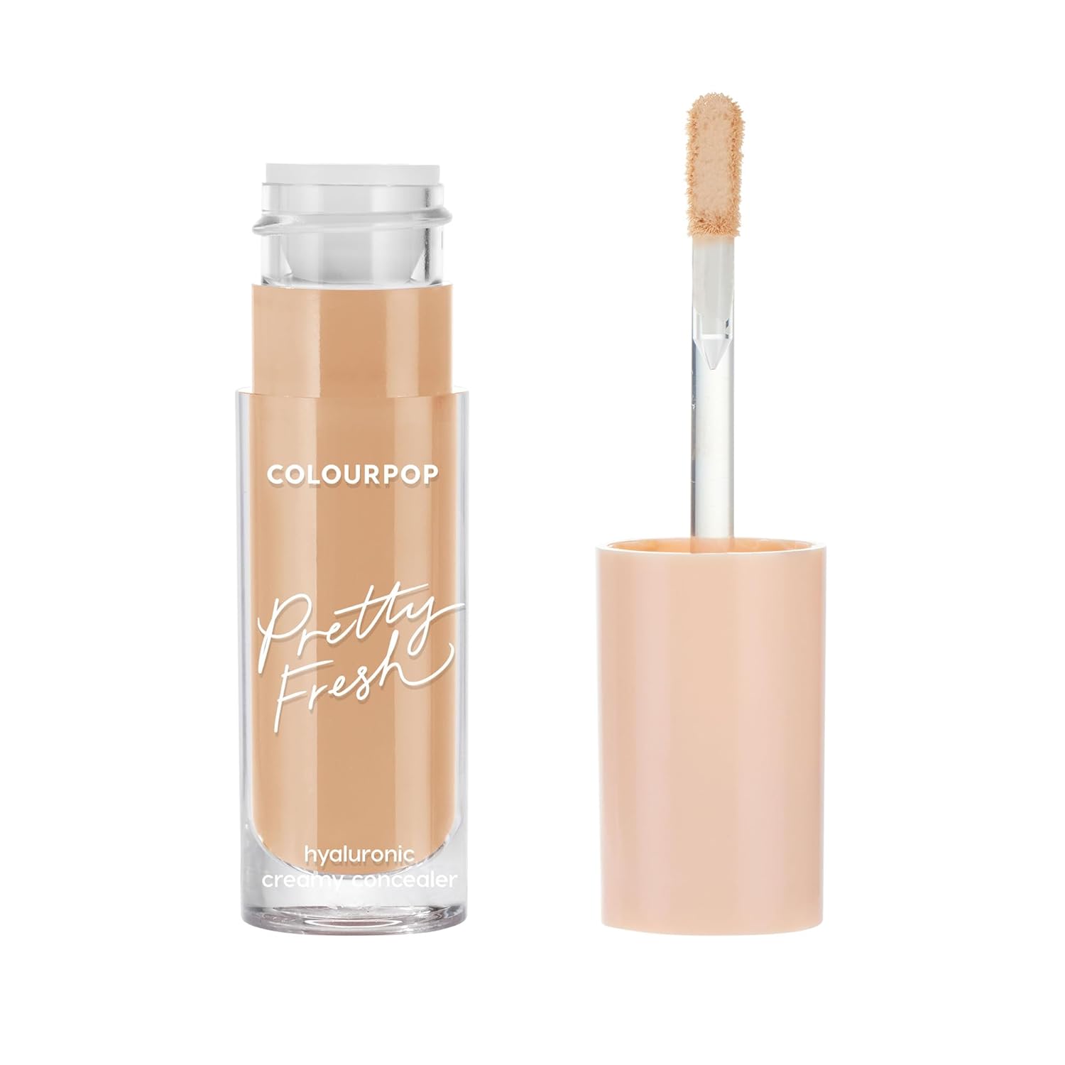 ColourPop Pretty Fresh Creamy Concealer - Full Coverage Concealer with a Natural Finish - Formulated with Hyaluronic Acid & Coconut Water for Instant Hydration - Medium - 100W (0.3 oz)