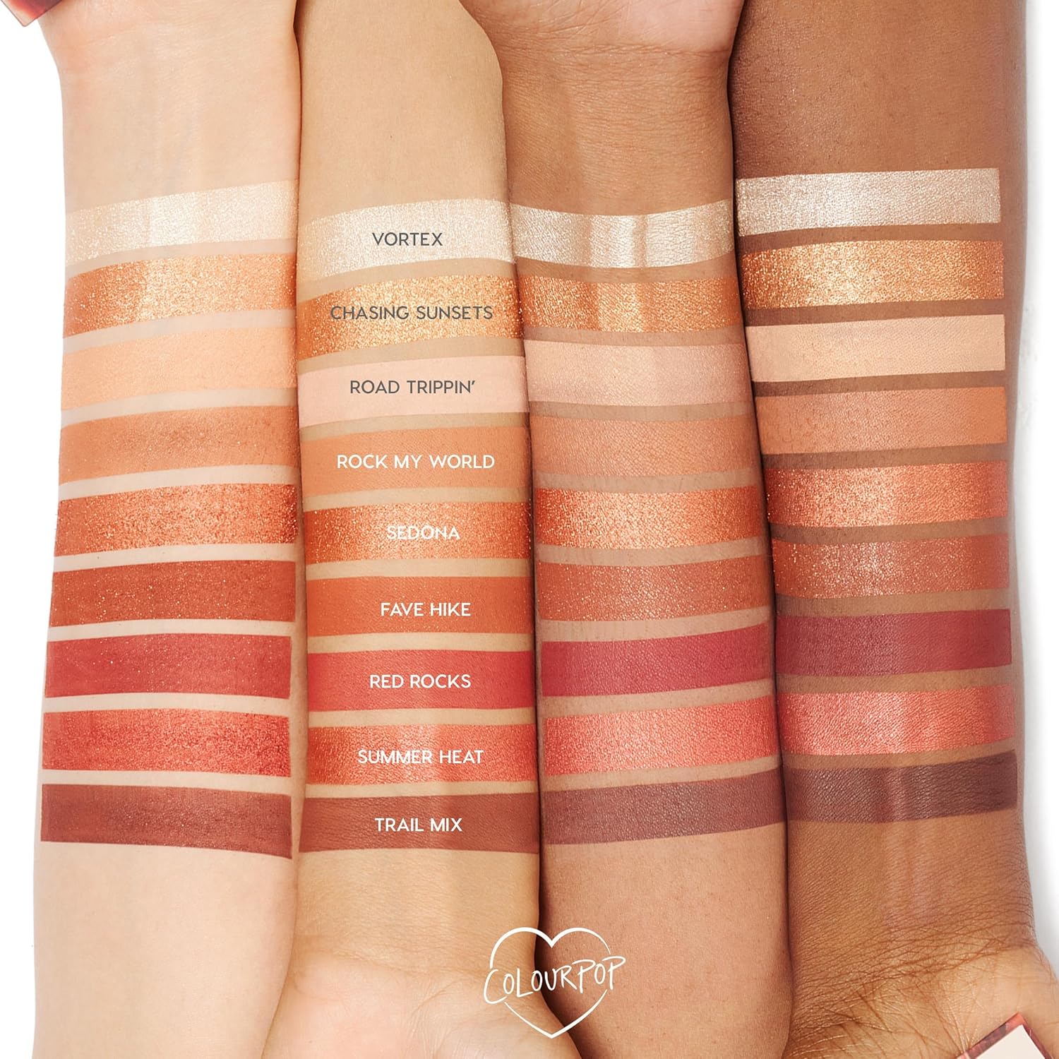 Colourpop Rock On Eyeshadow Palette - Warm, Earthy Terracotta Palette with Metallic and Matte Finishes - High-Pigment Eye Makeup with a Long-Wearing Formula (0.3 oz) - Image 3