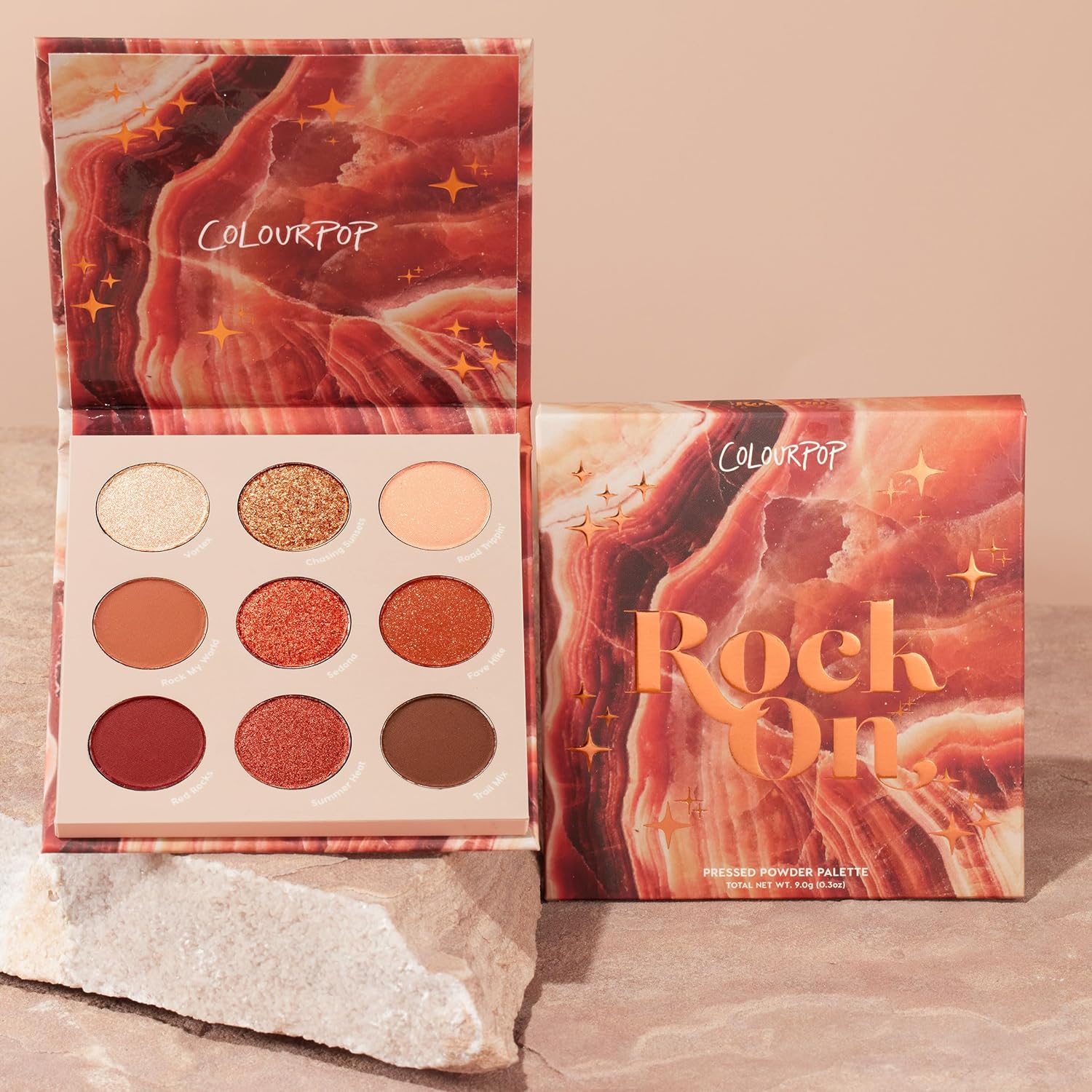 Colourpop Rock On Eyeshadow Palette - Warm, Earthy Terracotta Palette with Metallic and Matte Finishes - High-Pigment Eye Makeup with a Long-Wearing Formula (0.3 oz) - Image 5