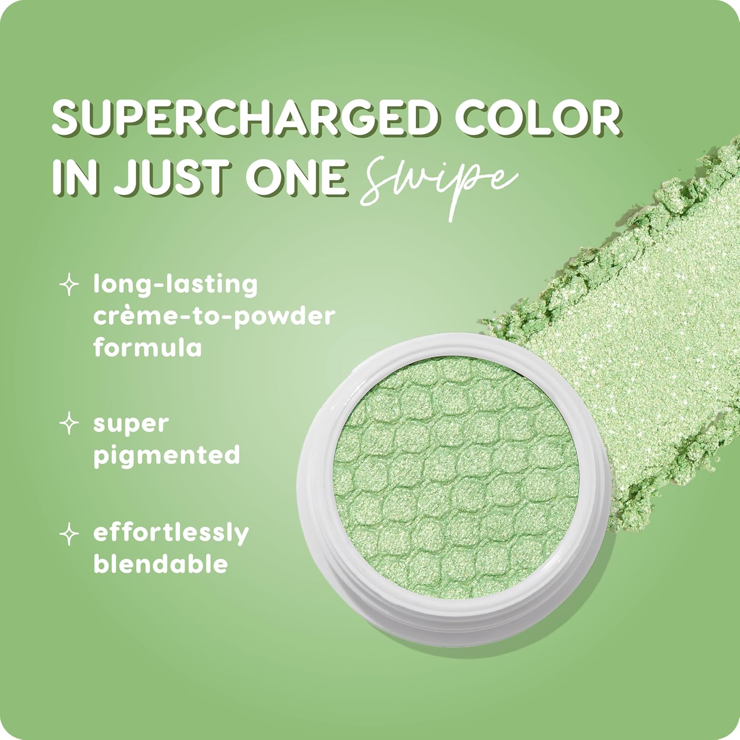 ColourPop Super Shock Shadow - High-Pigment, Crème-Powder Eye Makeup - Single Glitter Eyeshadow with Zero Fallout and Unique Bouncy Texture - Soft Seafoam Green Eyeshadow - Obvi (0.07 oz) - Image 3