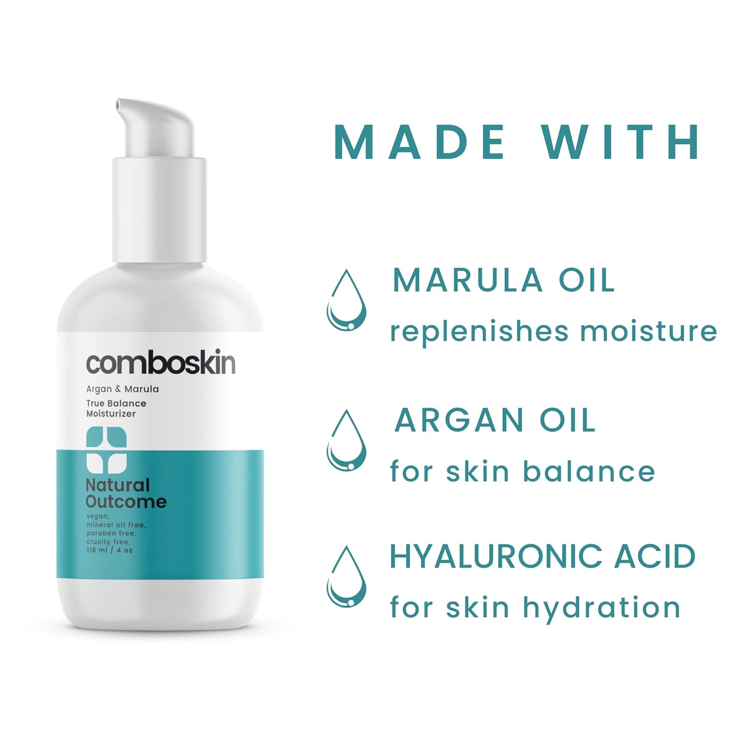 Combination Skin Facial Moisturizer Cream | True Balance Daily Facial Moisturizing Lotion with Argan & Marula Oil | 4 oz - Image 5