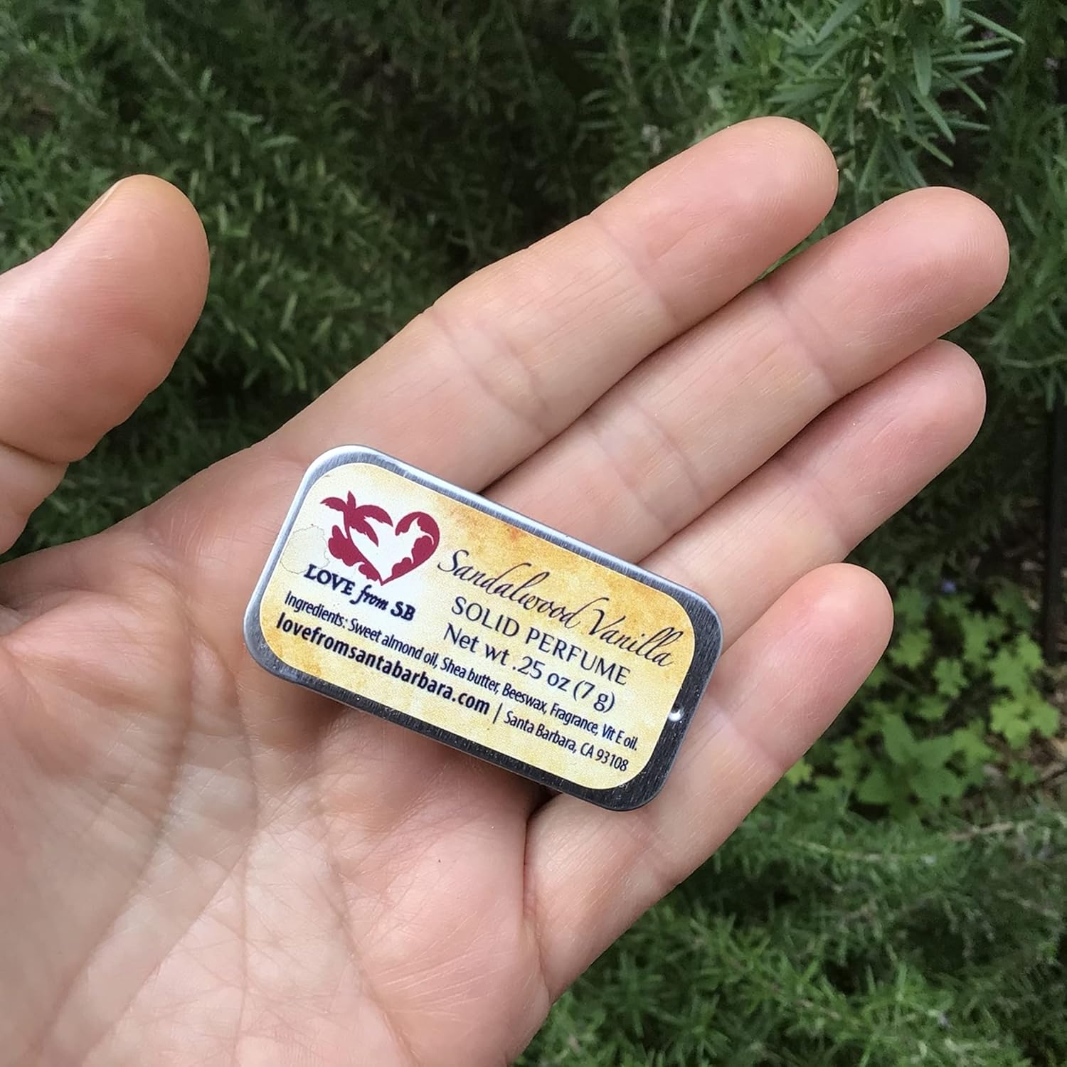 Compact Personal Sandalwood Vanilla Solid Perfume | Compact Personal Luxurious Artisan Spa Gift | Convenient, fits in your purse or travel bag | Sandalwood Perfume - Image 3