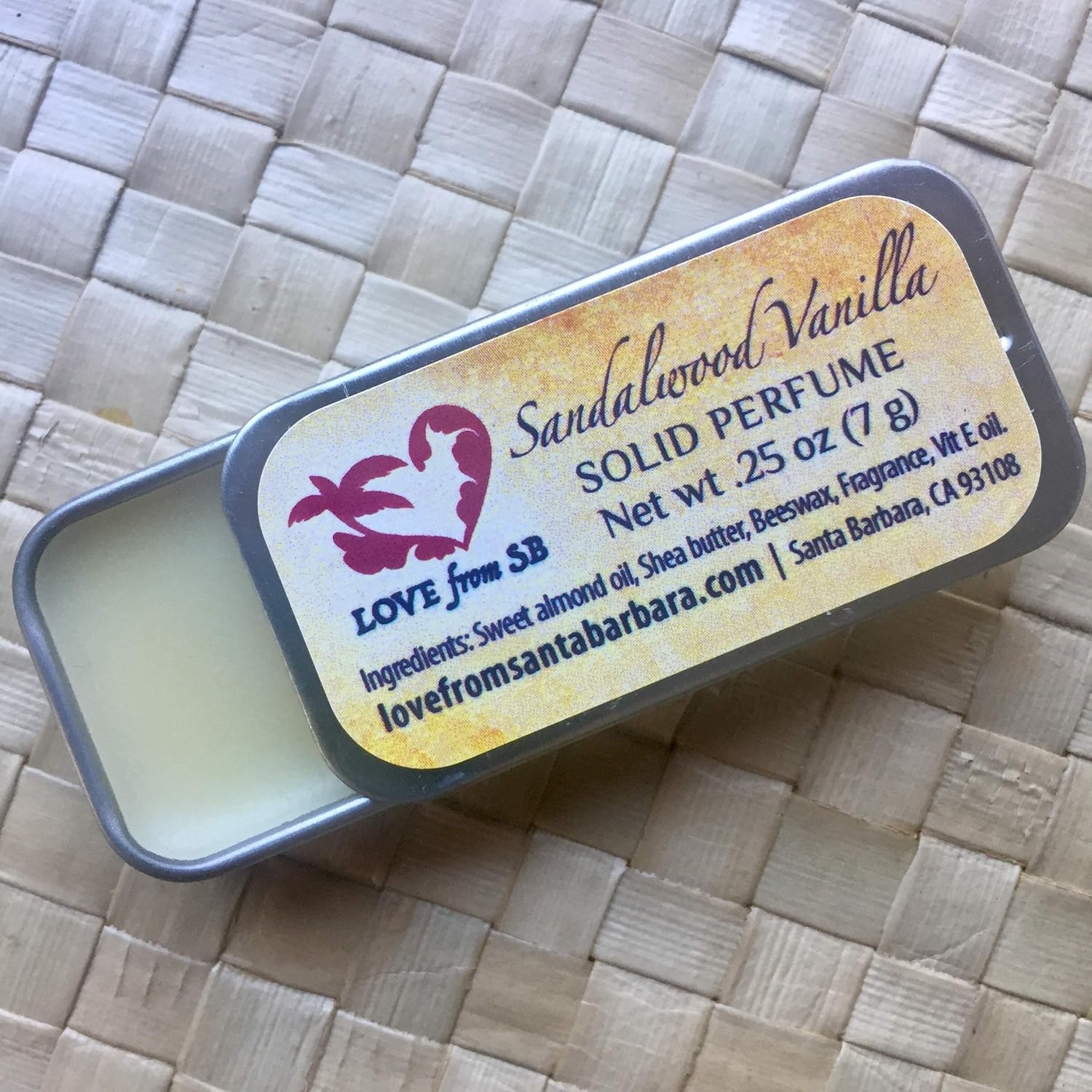 Compact Personal Sandalwood Vanilla Solid Perfume | Compact Personal Luxurious Artisan Spa Gift | Convenient, fits in your purse or travel bag | Sandalwood Perfume - Image 6