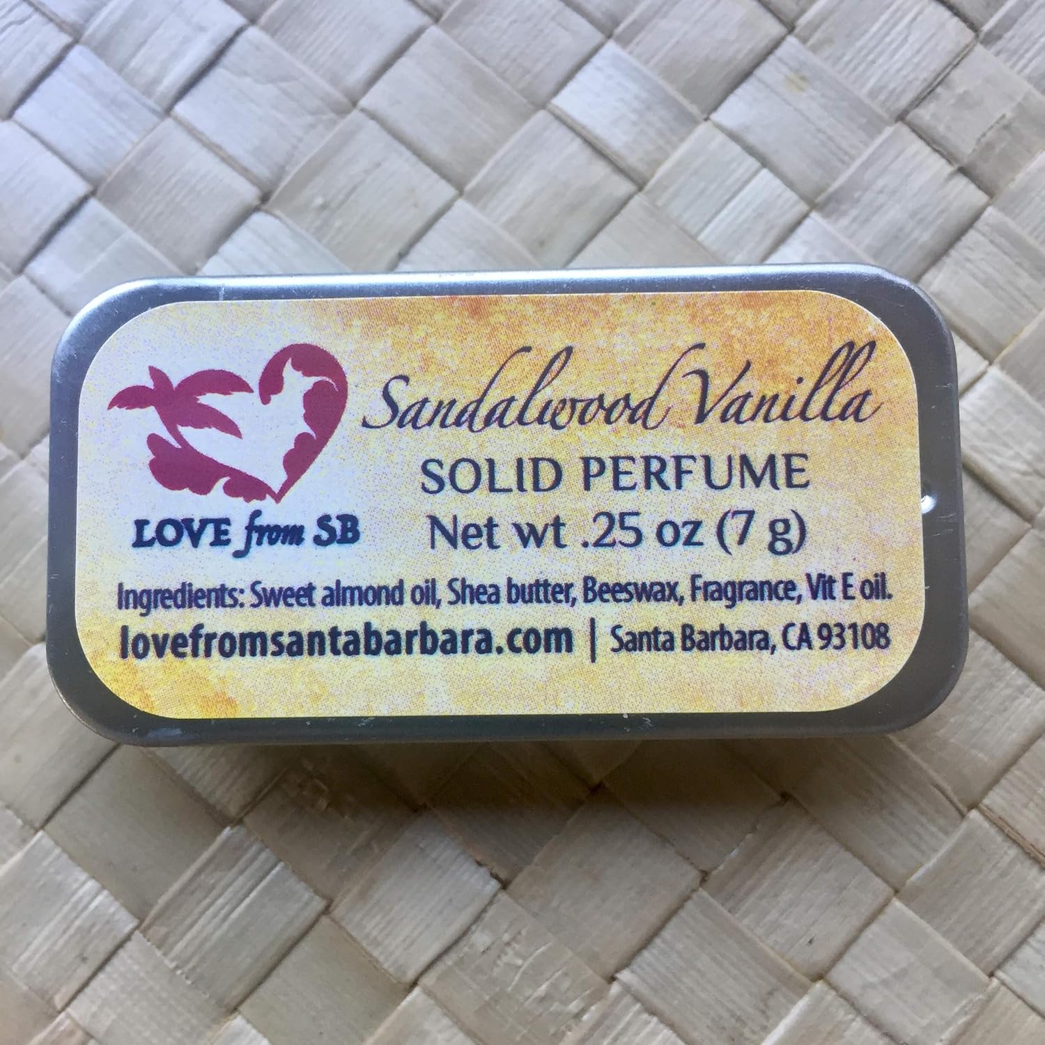 Compact Personal Sandalwood Vanilla Solid Perfume | Compact Personal Luxurious Artisan Spa Gift | Convenient, fits in your purse or travel bag | Sandalwood Perfume - Image 2