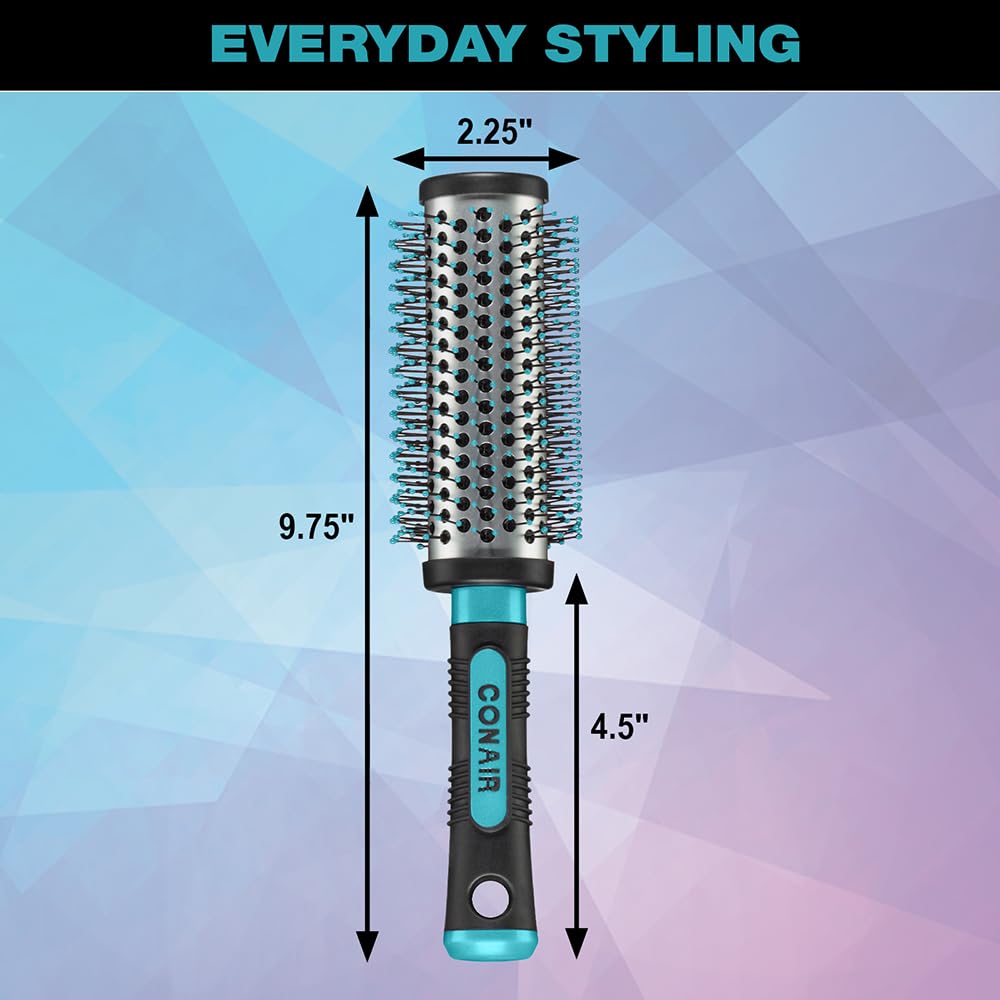 Conair Salon Results Round Hair Brush - Hair Brush Blow Dryer - Large Round Brush for Blow Out - Nylon Bristles - curly hair brush - hair brushes for women - hair brushes for women - Image 4