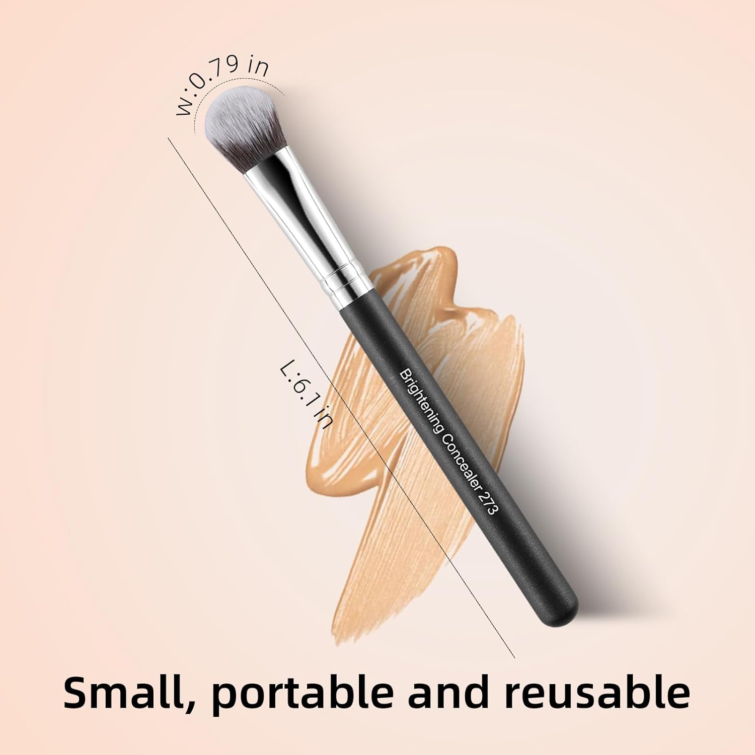 Concealer Brush Under Eye Kitten Paw Makeup Brush Soft Synthetic Bristles for Liquid Cream Powder Eye Concealer Eyeshadow Blending Covers Blemishes Imperfections & Dark Circles Face Brush 273 - Image 2