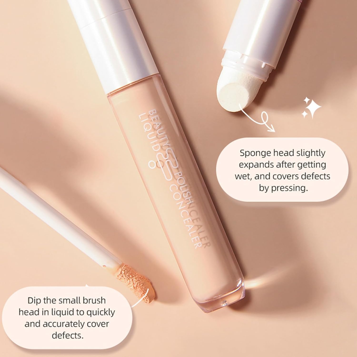 Concealer Full Coverage, under eye concealer for Dark Circles & Dark Spots, Waterproof Long-Lasting Brightener Concealer Makeup for All Skin - Fair Color - Image 5