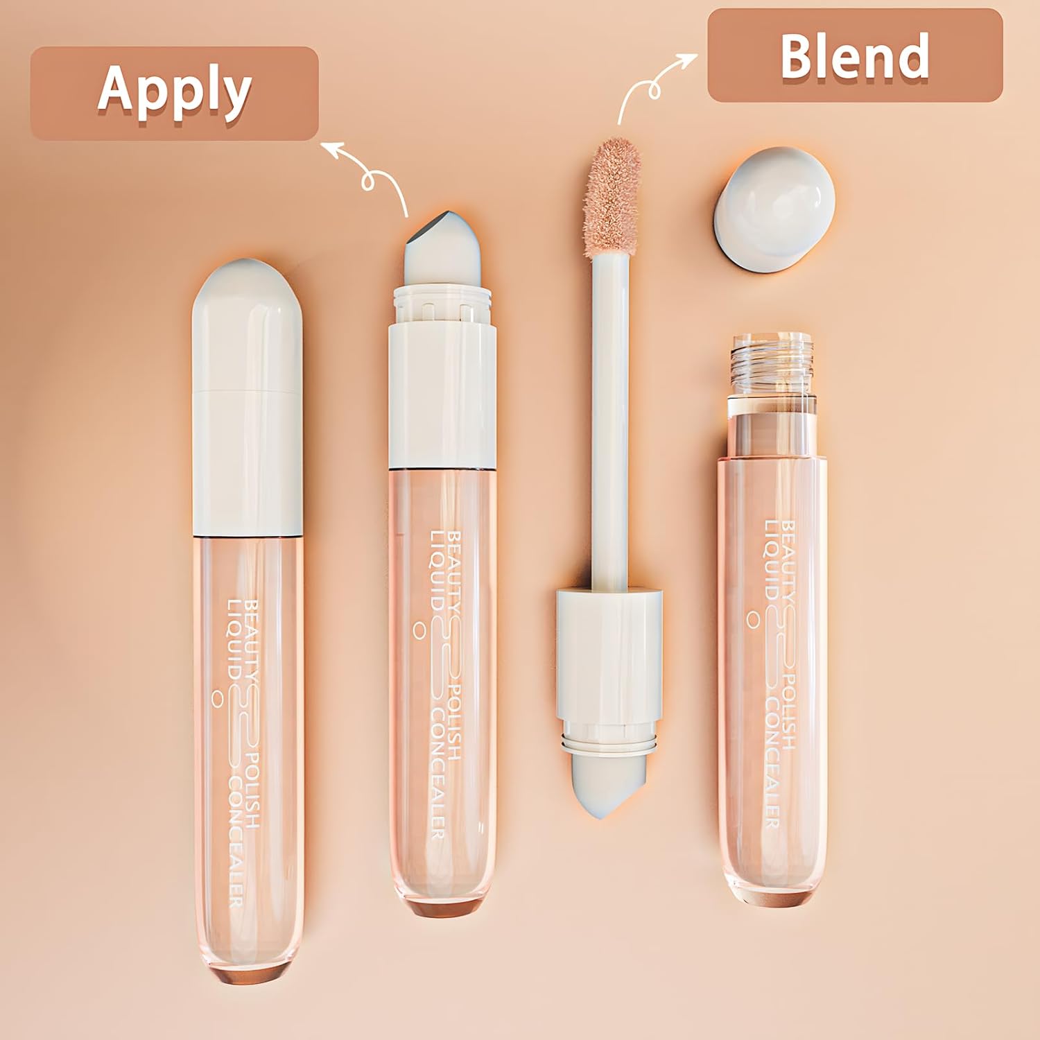 Concealer Full Coverage, under eye concealer for Dark Circles & Dark Spots, Waterproof Long-Lasting Brightener Concealer Makeup for All Skin - Fair Color - Image 2