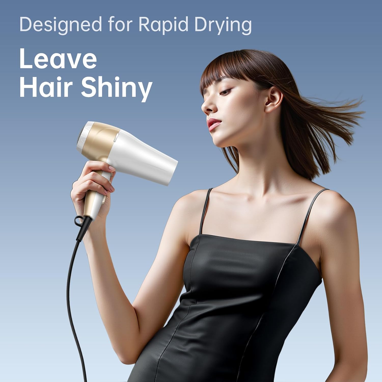 CONFU Hair Dryer,1875W Fast Drying Blow Dryer with Advanced Ionic Technology, More Shine and Less Frizz,Hair Dryers for Women with Concentrator Nozzle for Home Salon - Image 3