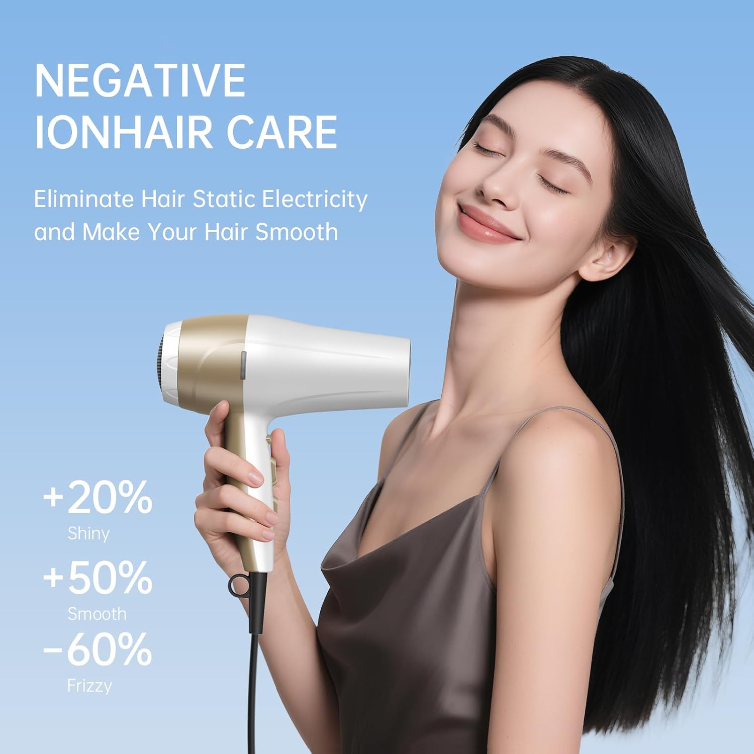 CONFU Hair Dryer,1875W Fast Drying Blow Dryer with Advanced Ionic Technology, More Shine and Less Frizz,Hair Dryers for Women with Concentrator Nozzle for Home Salon - Image 2