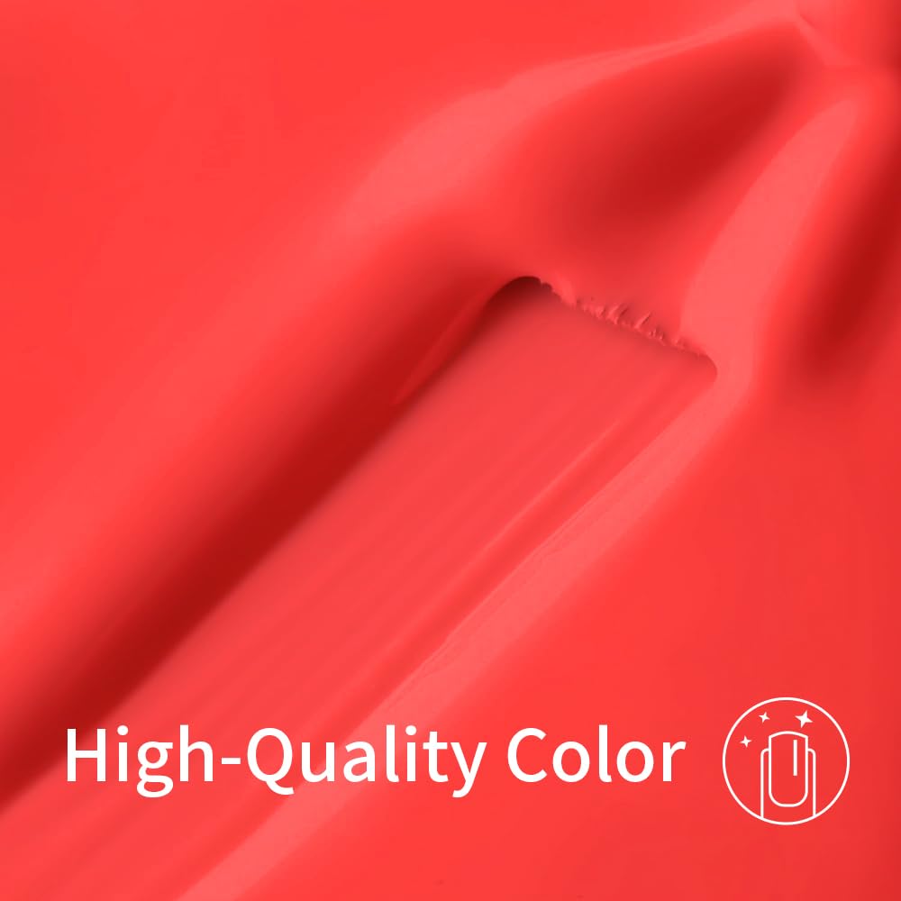 Coral Gel Nail Polish, 0.54 Fl Oz Large Bottle Coral Gel Polish Manicure Salon UV/LED Soak Off - Image 2