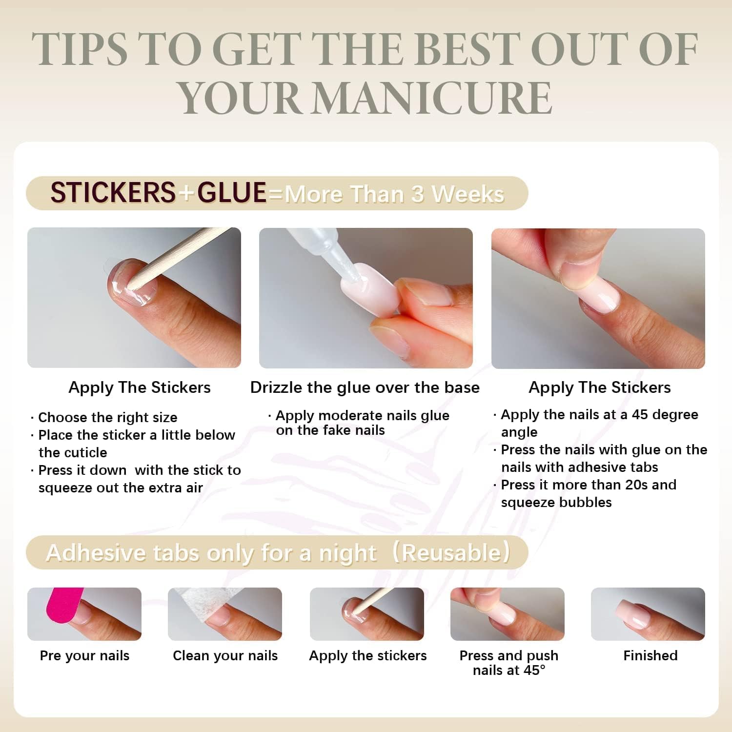 Coral Press on Nails Almond Shaped Nails Press ons, Medium Fake Nails Almond Acrylic Nails Glue on Nail Medium Length False Nail for Women Thick Natural Gel Stiletto 24Pcs - Image 7