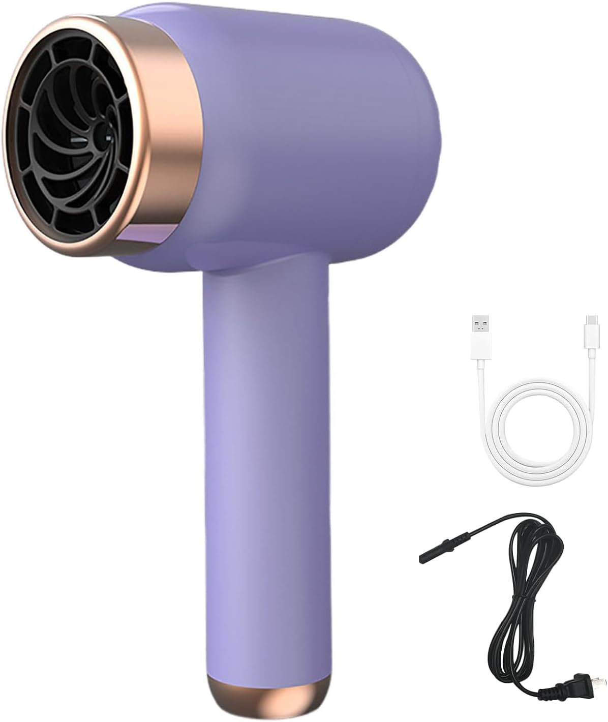 Cordless Hair Dryer for Women with Battery, Rechargeable Blow Dryer, Rechargeable Hair Dryer with USB Charging Hot Cold Wind Wireless Hair Dryers with Battery for Travel Camping Use (Purple#)