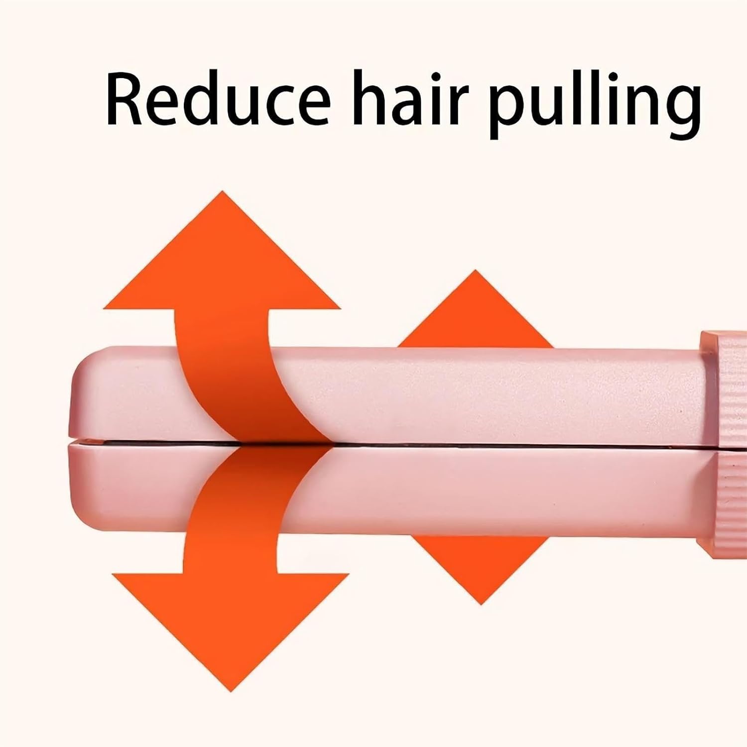 Portable Cordless 2-in-1 Ceramic Mini Hair Straightener and Curler with Adjustable Heat, Pink - Image 4