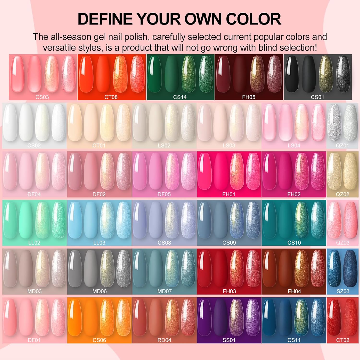 COSCELIA Gel Nail Polish Kit with U V light and Drill Starter Kit 35 Colors Gel Nail Polish with 5pcs Top Base Coat Nail Art All Seasons Professional Gel Manicure Kit DIY at Home Gifts for Women - Image 7