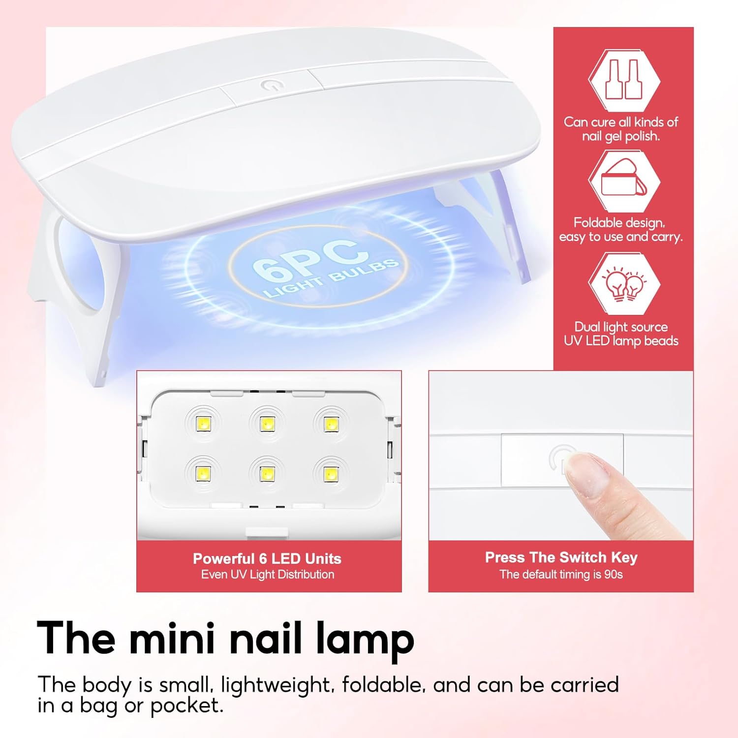 COSCELIA Poly Nail Gel Kit Starter Kit with U V Lamp 3PC Coscelia Poly Extension Gel for Beginners Clear Pink White Nail Art Quick Building Gel Manicure Kits Gift for Women DIY at Home - Image 6