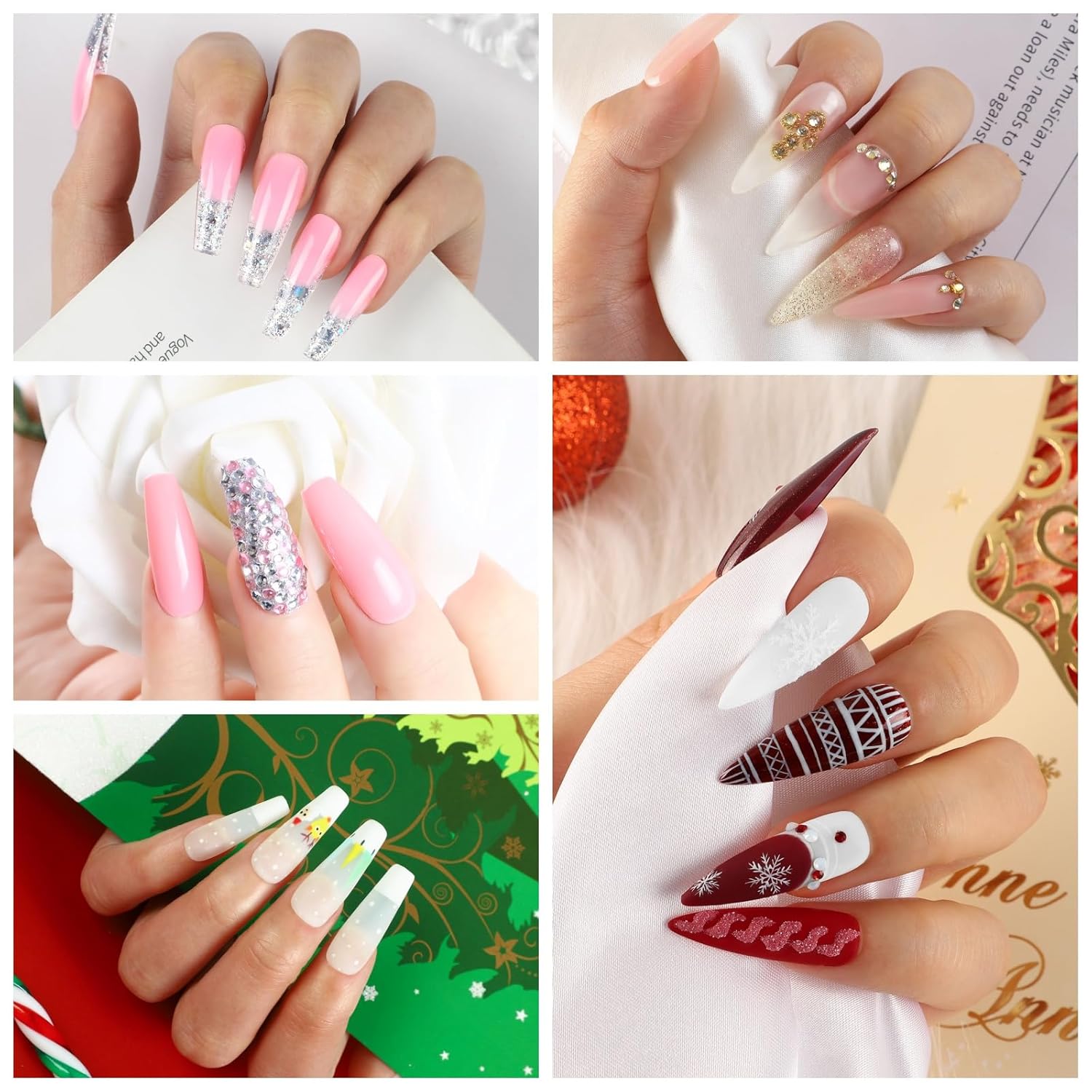 COSCELIA Poly Nail Gel Kit Starter Kit with U V Lamp 3PC Coscelia Poly Extension Gel for Beginners Clear Pink White Nail Art Quick Building Gel Manicure Kits Gift for Women DIY at Home - Image 3