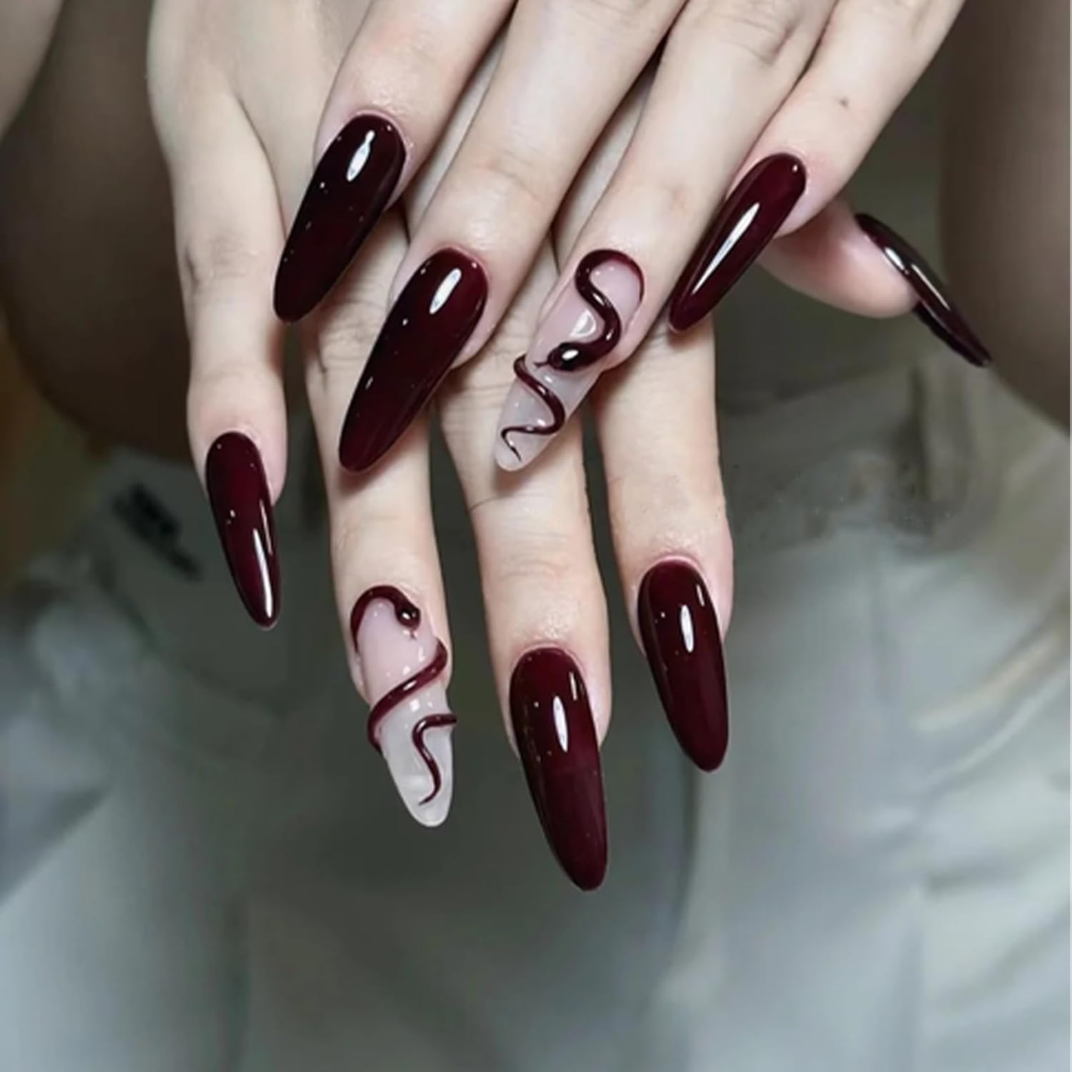 COSMOO 15ml Dark Red Quick Dry Nail Polish, Brown Red Chip-Resistant Nail Lacquer for Nail Art - Image 5