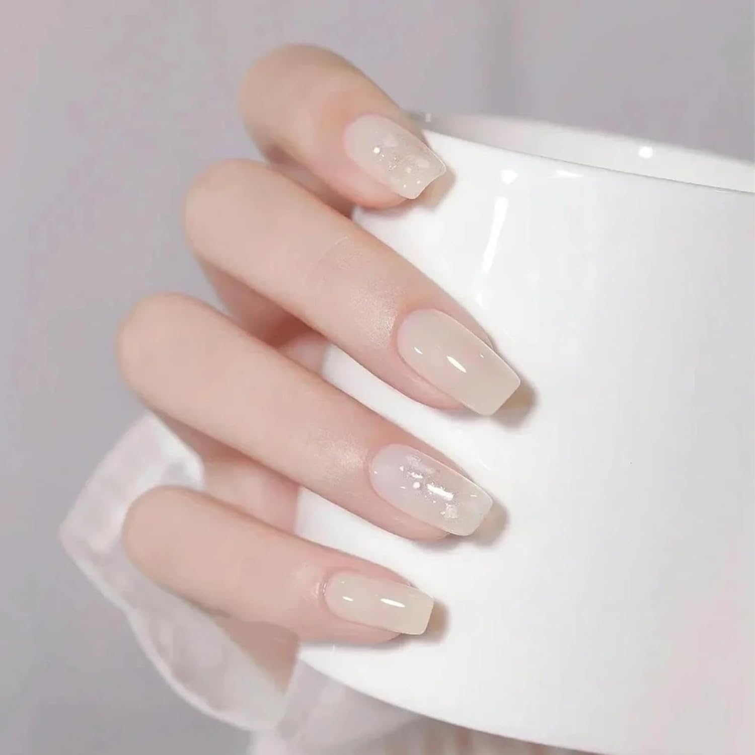 COSMOO Jelly White Nail Polish, 12ml Cream White Quick Dry Nail Lacquer for Nail Art Varnish, 0.41 fl oz - Image 3