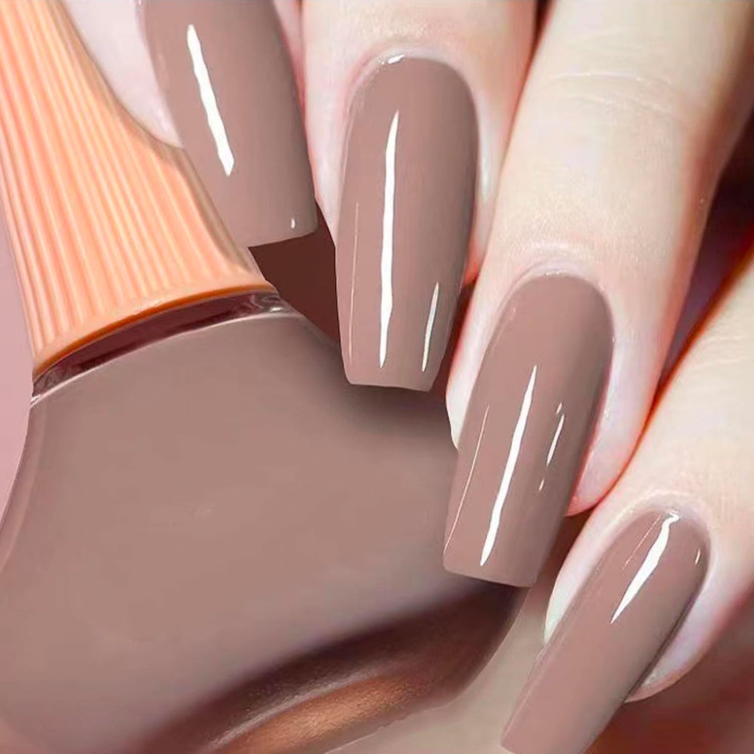 COSMOO Light Coffee Nail Polish, 12ml Elegant Quick Dry Nail Lacquer for Nail Art Varnish, 0.41 fl oz Fast Drying Nail Polish - Image 6