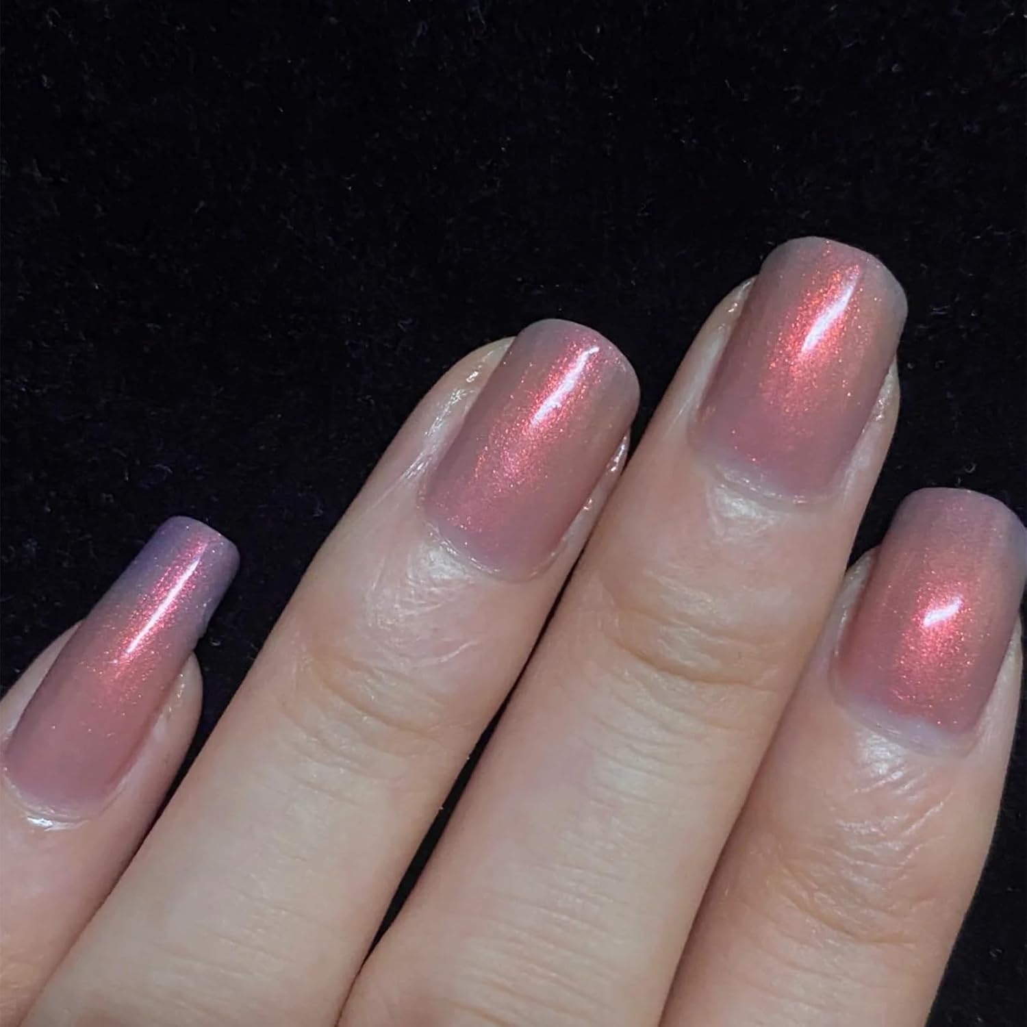 COSMOO SunSet Shimmer Air Dry Nail Polish, Shimmer Iridescent Quick Dry Nail Lacquer for Nail Art Varnish-10ml - Image 2