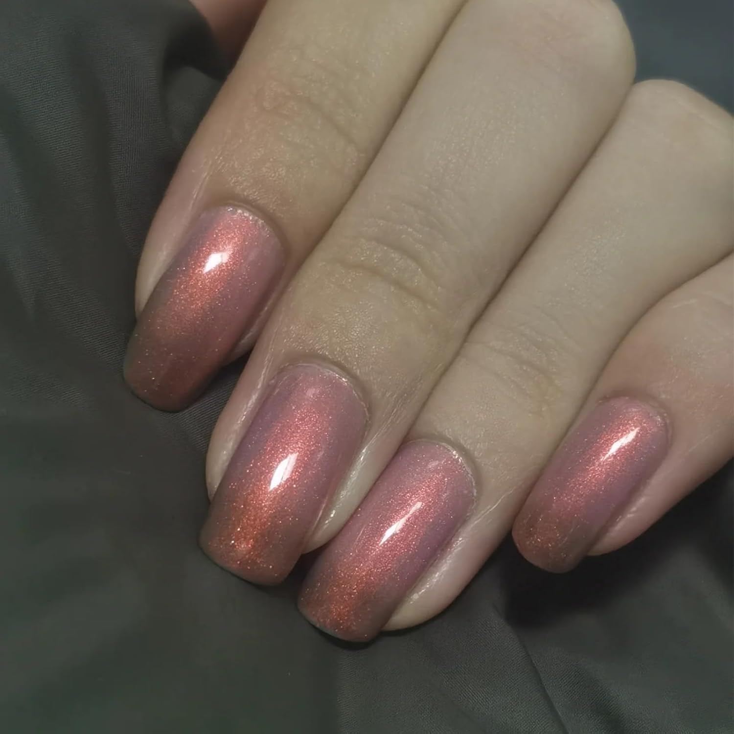COSMOO SunSet Shimmer Air Dry Nail Polish, Shimmer Iridescent Quick Dry Nail Lacquer for Nail Art Varnish-10ml - Image 4