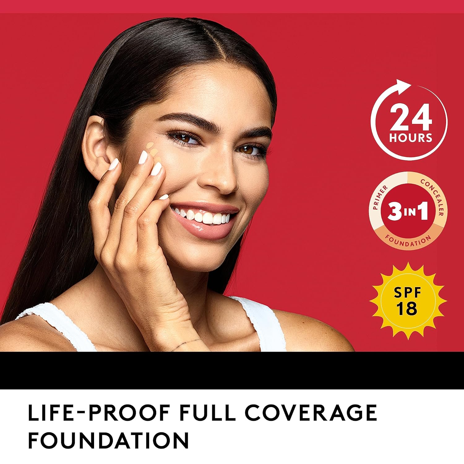 Covergirl Outlast Extreme Wear 3-in-1 Full Coverage Liquid Foundation, SPF 18 Sunscreen, Soft Honey, 1 Fl. Oz. - Image 8