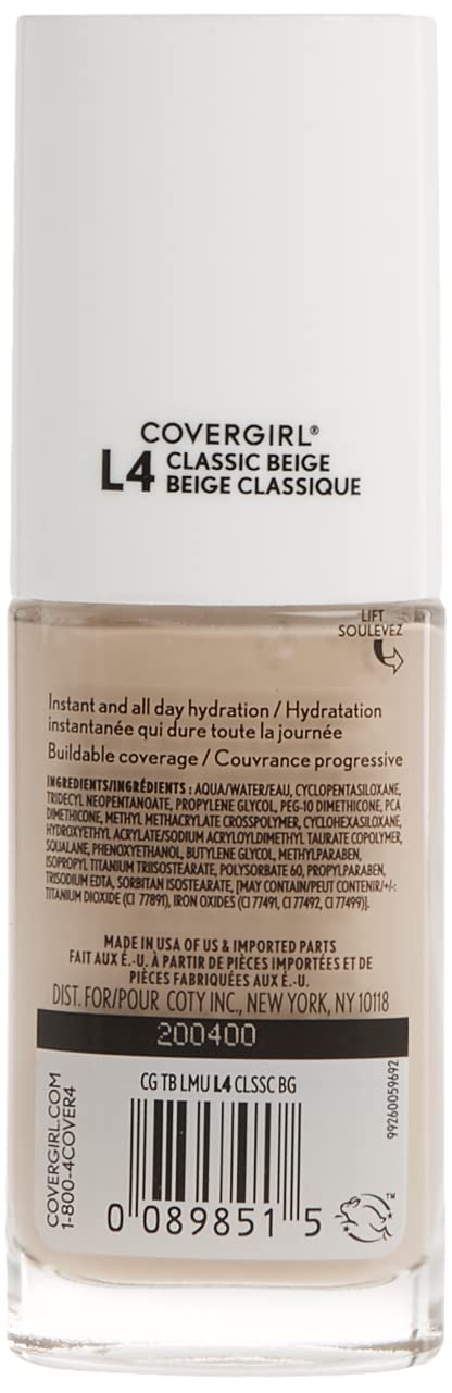 COVERGIRL Trublend Liquid Makeup Classic Beige L4 1 Fl Oz, 1.000-Fluid Ounce - Image 2