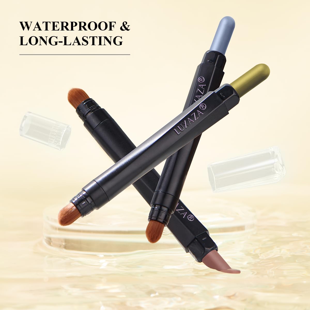 Cream Eyeshadow Stick, Hypoallergenic Shimmer Eye Shadow Sticks Makeup, Pro Waterproof & Long Lasting Eye Brightener Sticks, Eyeshadow Pencil Crayon #184 - Image 8