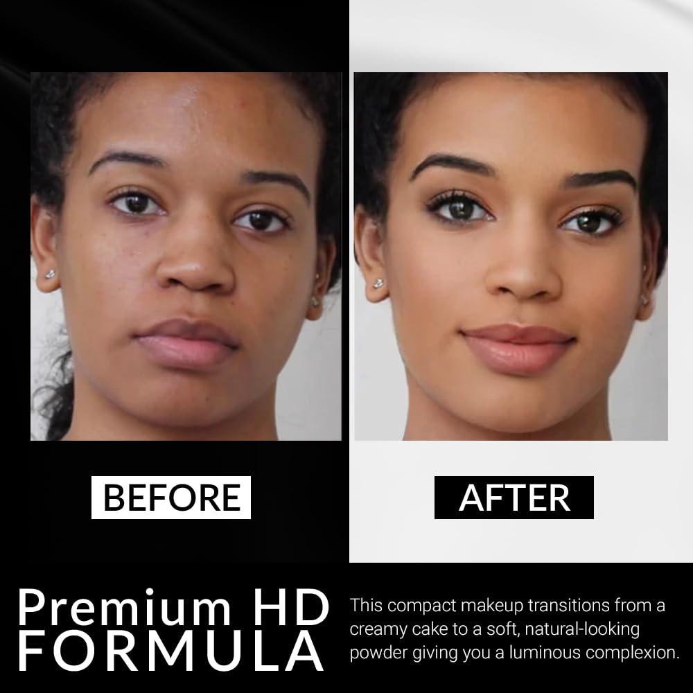 Cream To Powder Foundation by Flori Roberts, Full Coverage for Women of Color or Deeper Skin Tones, Long Lasting Makeup, Matte Finish, Covers Uneven Complexion and Hides Imperfections, 0.30 oz - Image 2