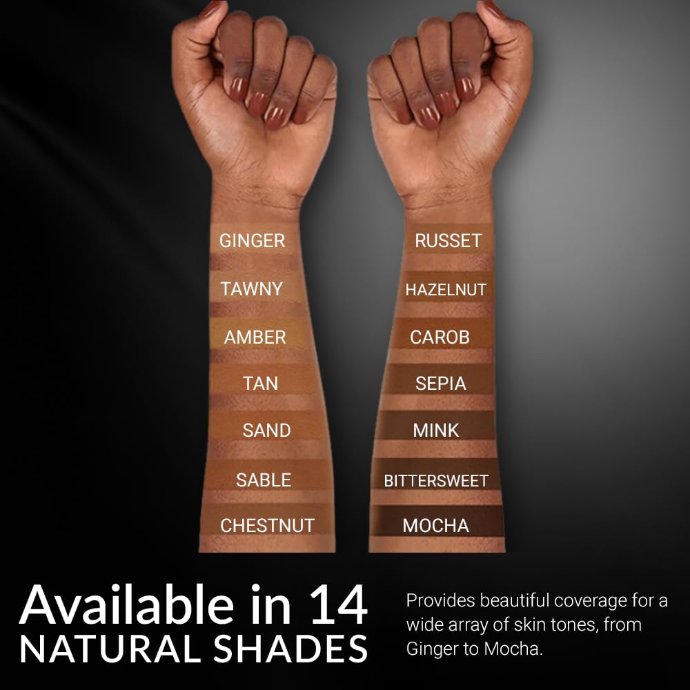 Cream To Powder Foundation by Flori Roberts, Full Coverage for Women of Color or Deeper Skin Tones, Long Lasting Makeup, Matte Finish, Covers Uneven Complexion and Hides Imperfections, 0.30 oz - Image 6